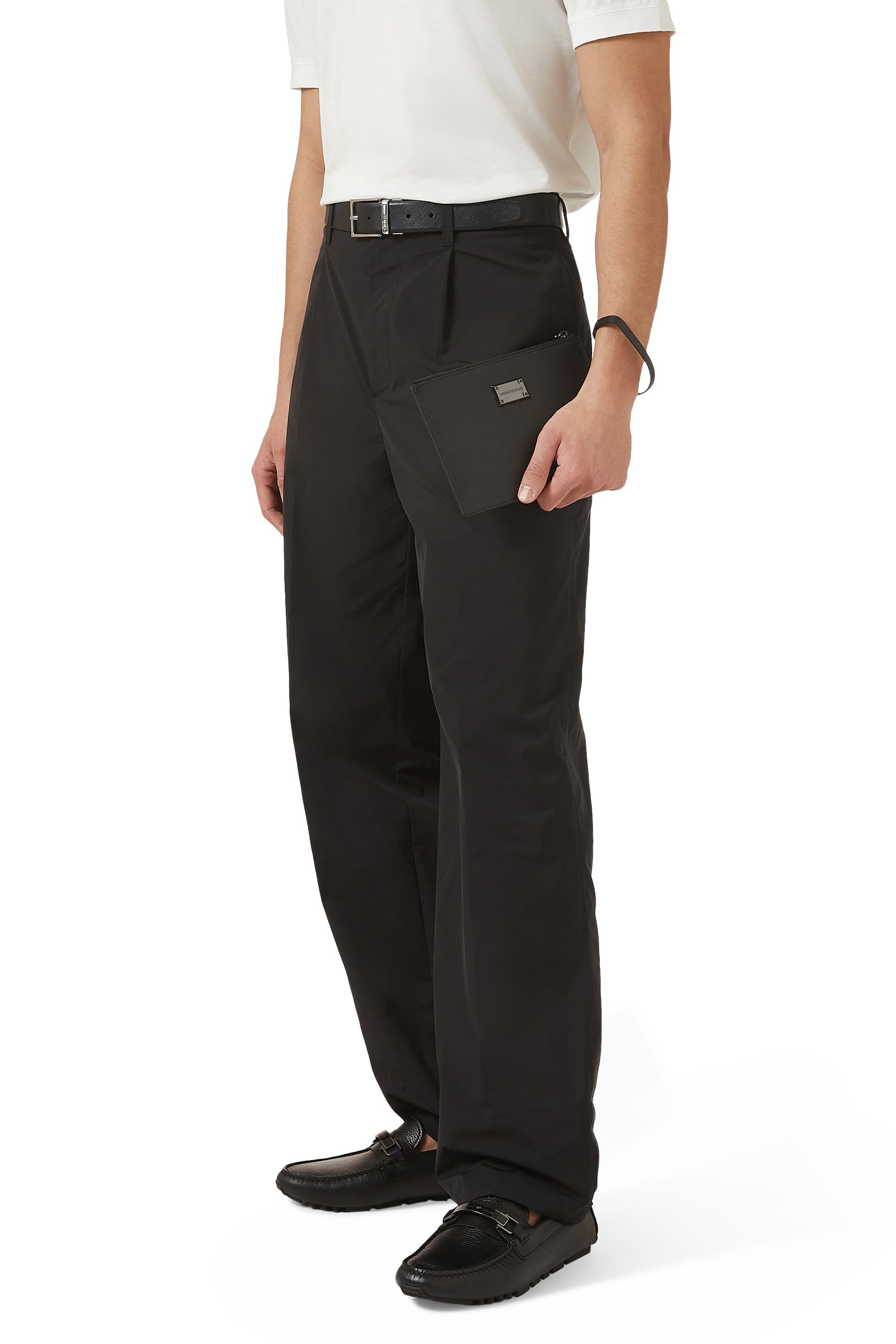 Logo Tumbled-Leather Pouch