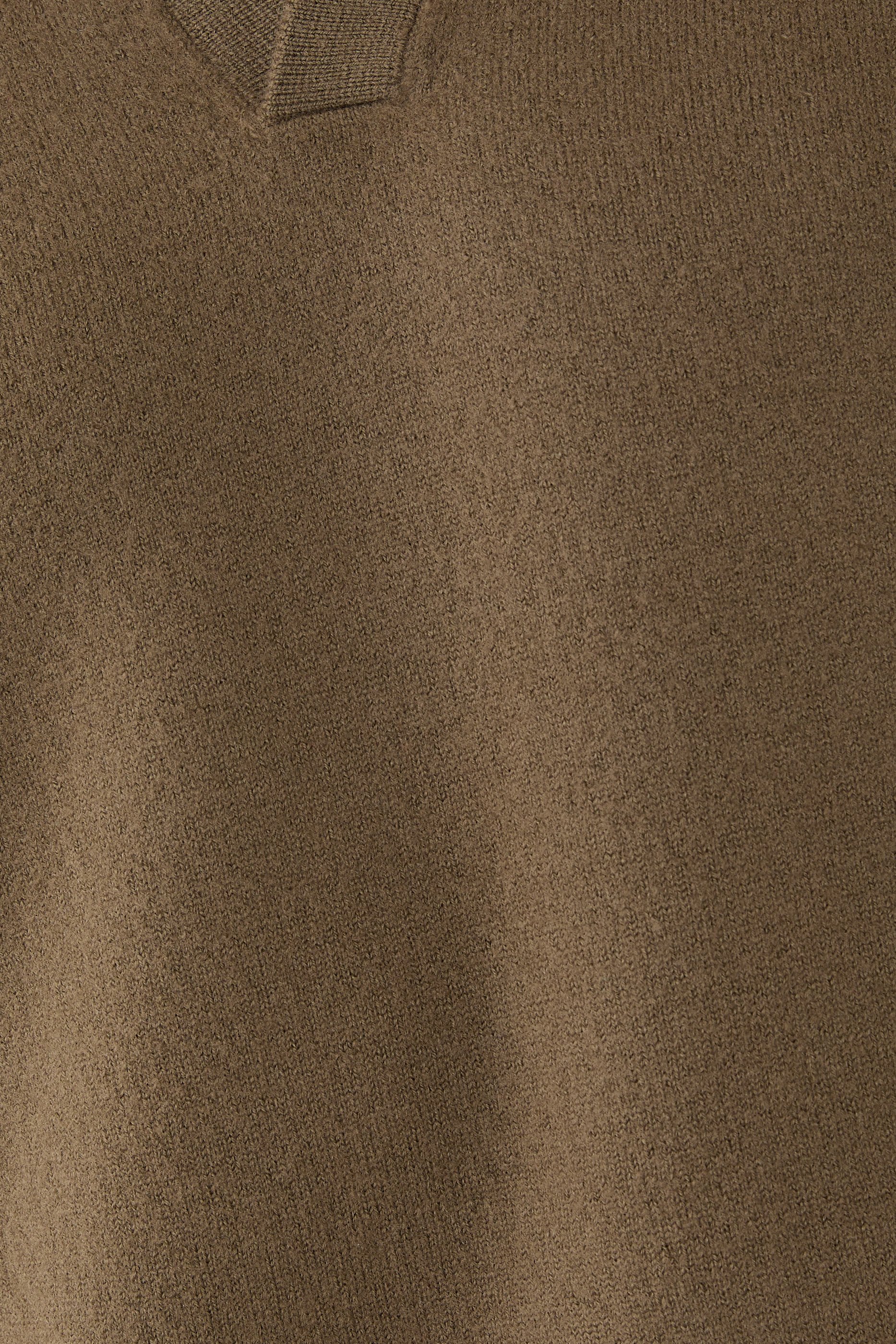 Open Collar Polo Sweater