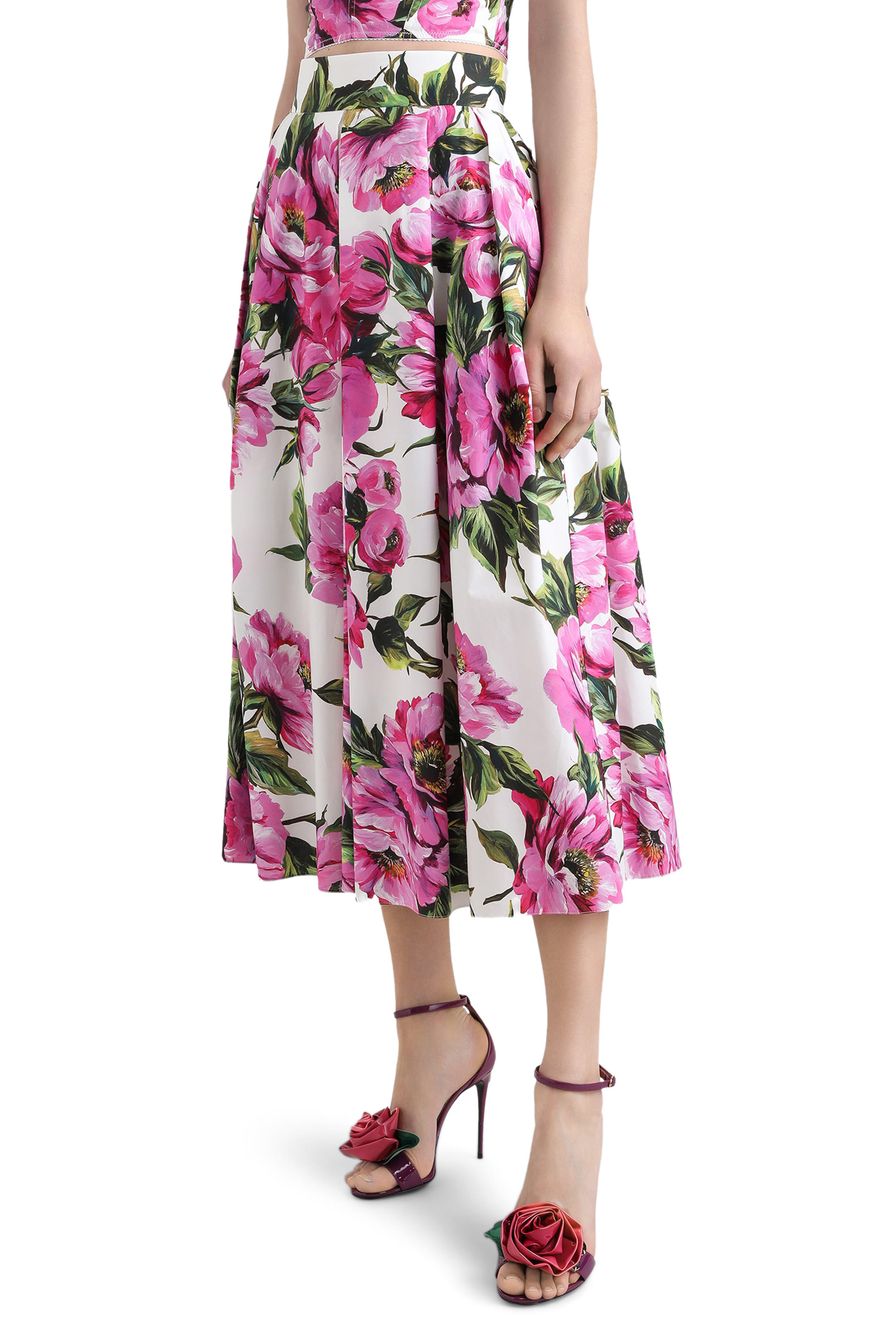 Rose-Print Skirt