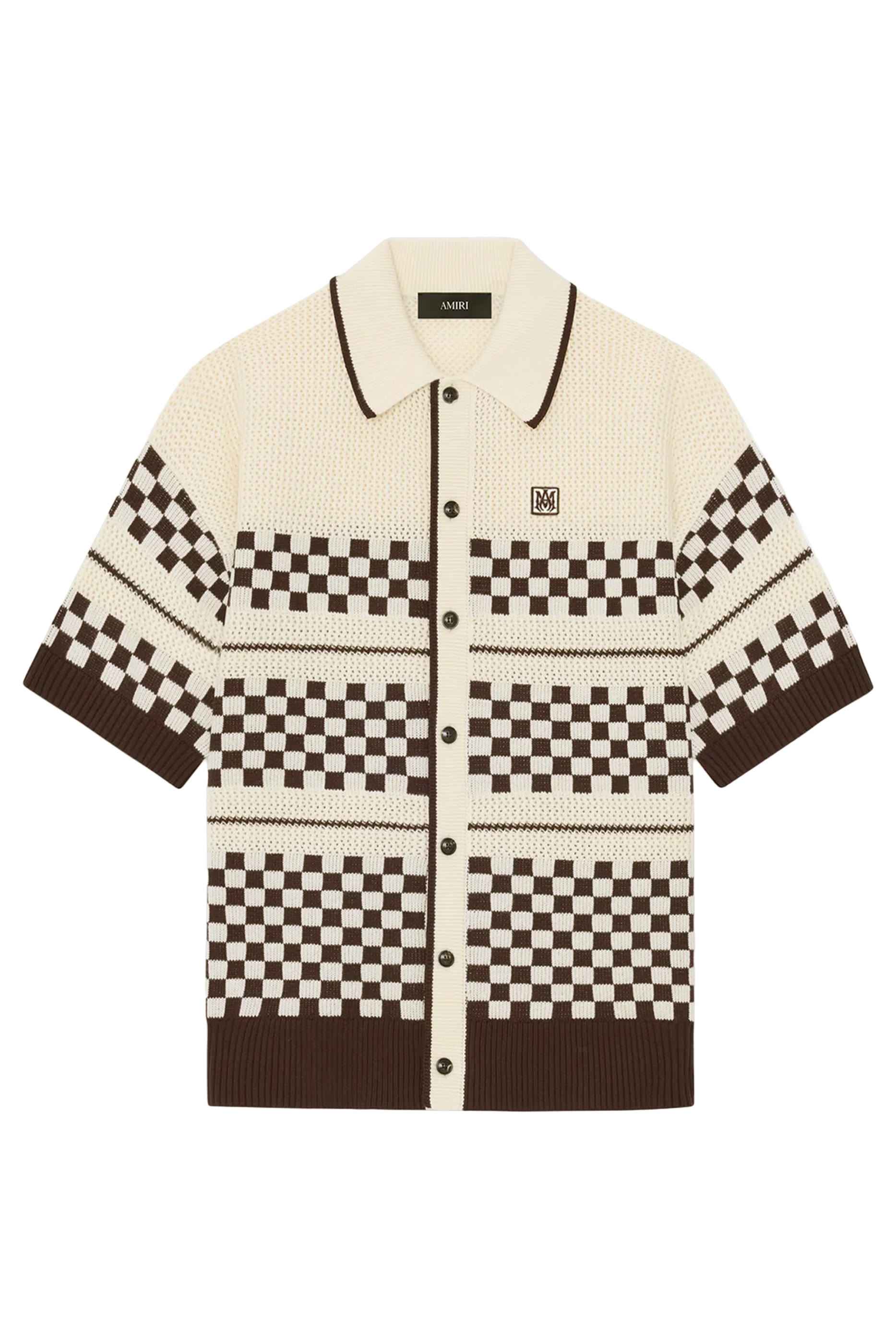 Checkered Mesh Wool Shirt 