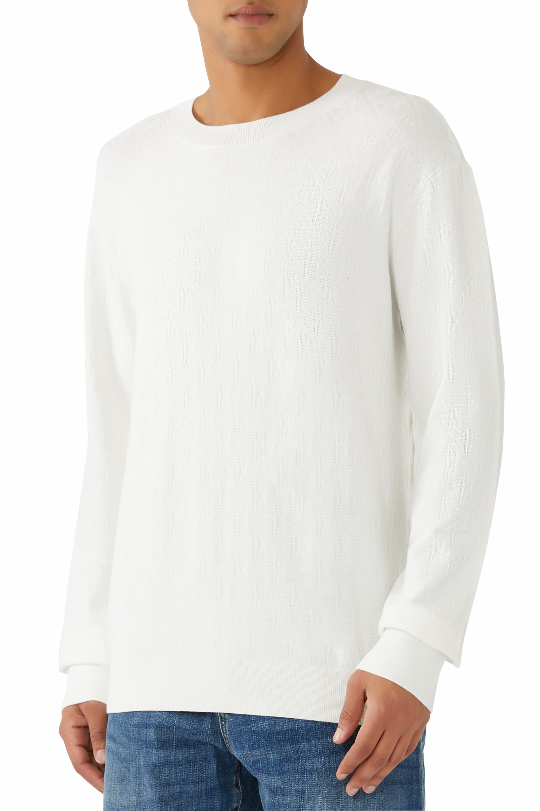 ASV Tone-On-Tone Logo Crewneck Sweater