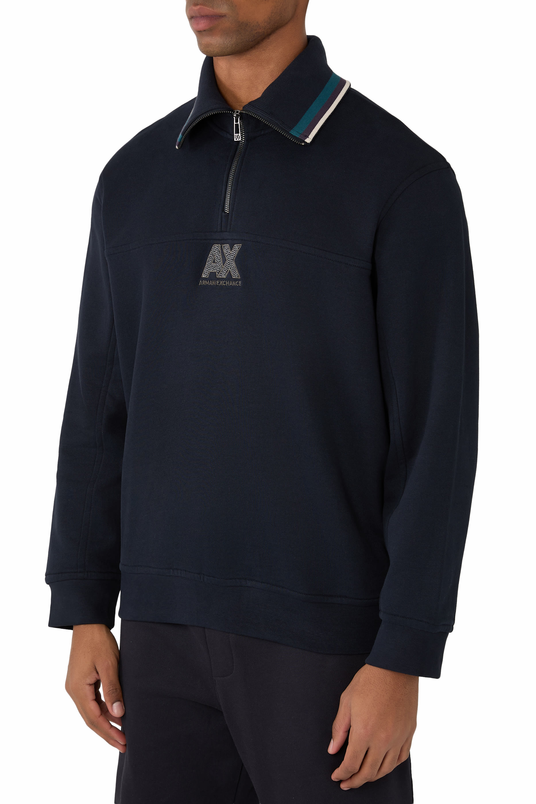 AX Logo Half-Zip Sweatshirt