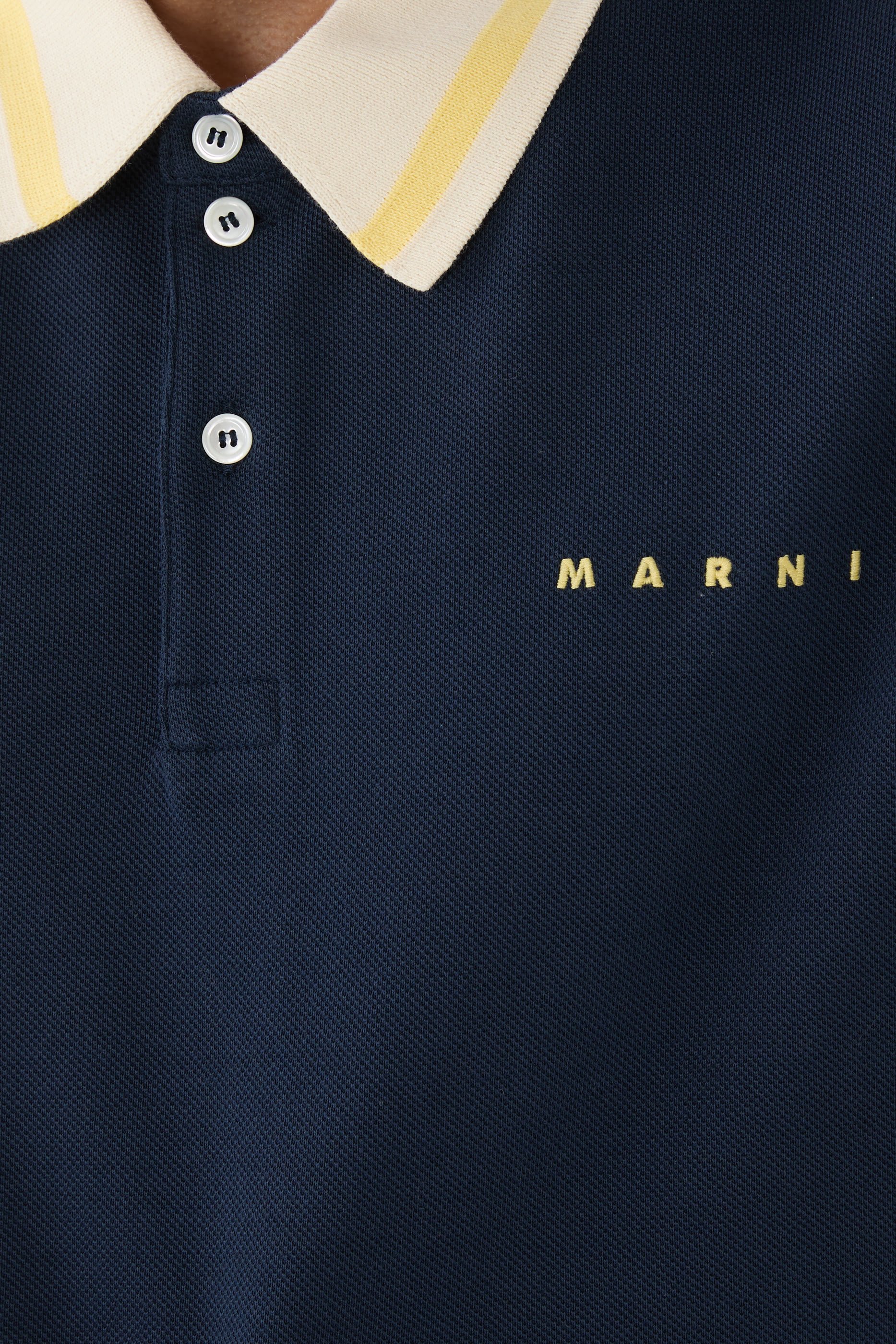 Striped Collar Piqu&eacute; Polo Shirt