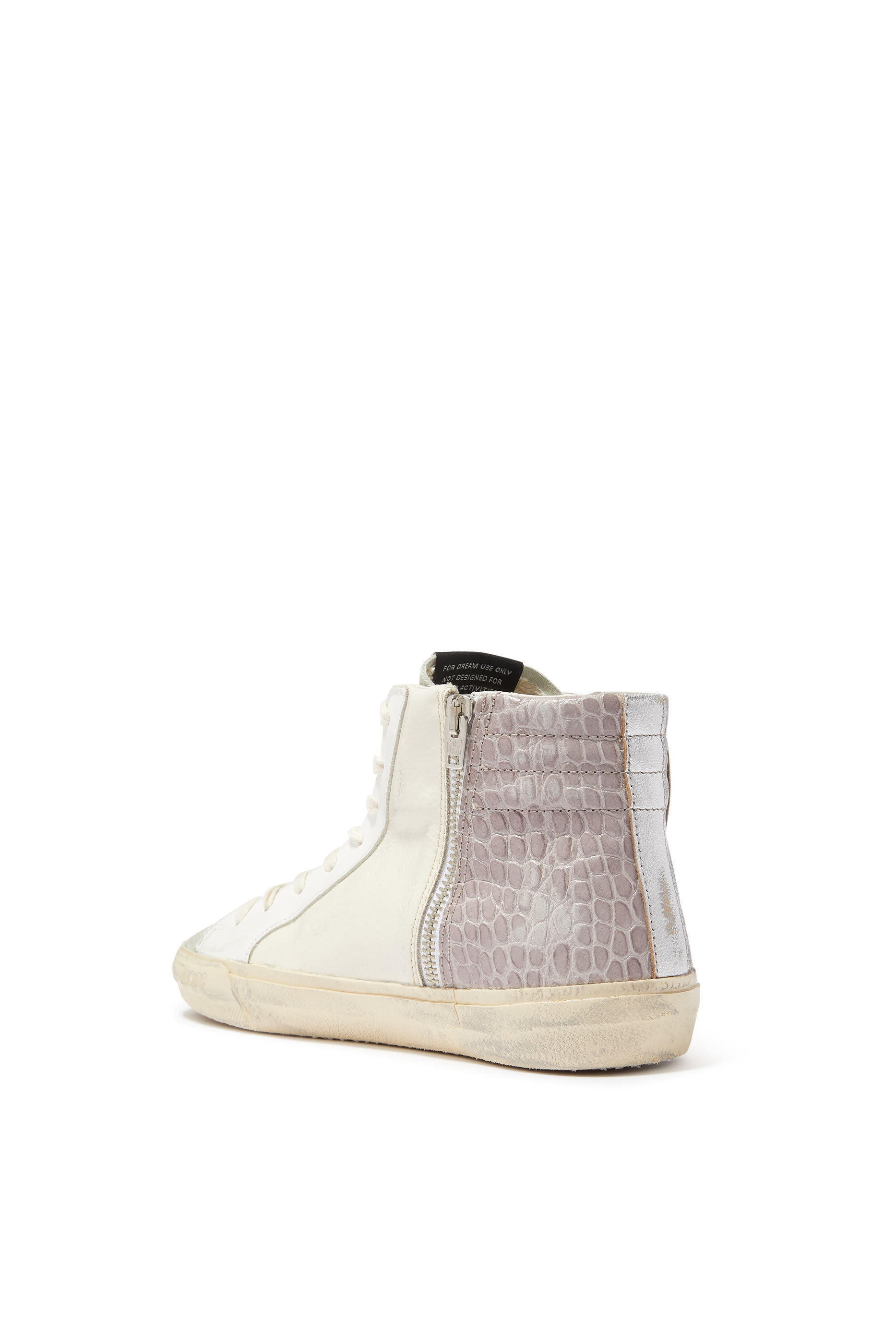 Slide Leather High-Top Sneakers