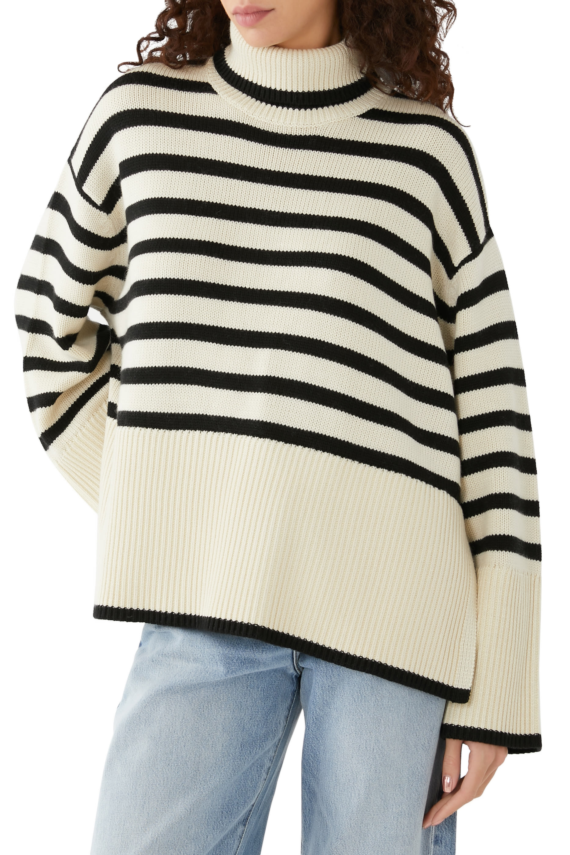 Signature Stripe Turtleneck Sweater
