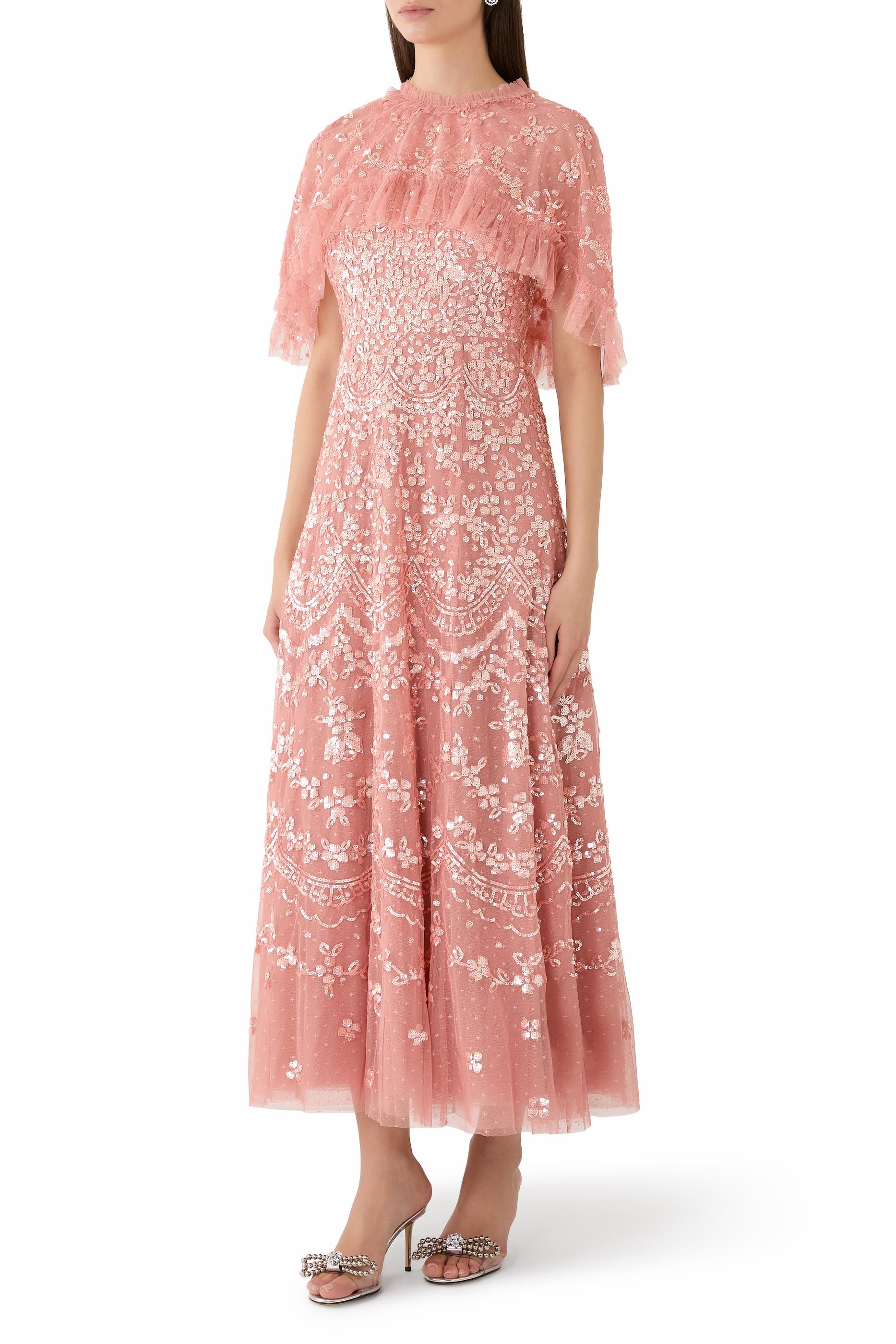 Freya Cape Ankle Gown