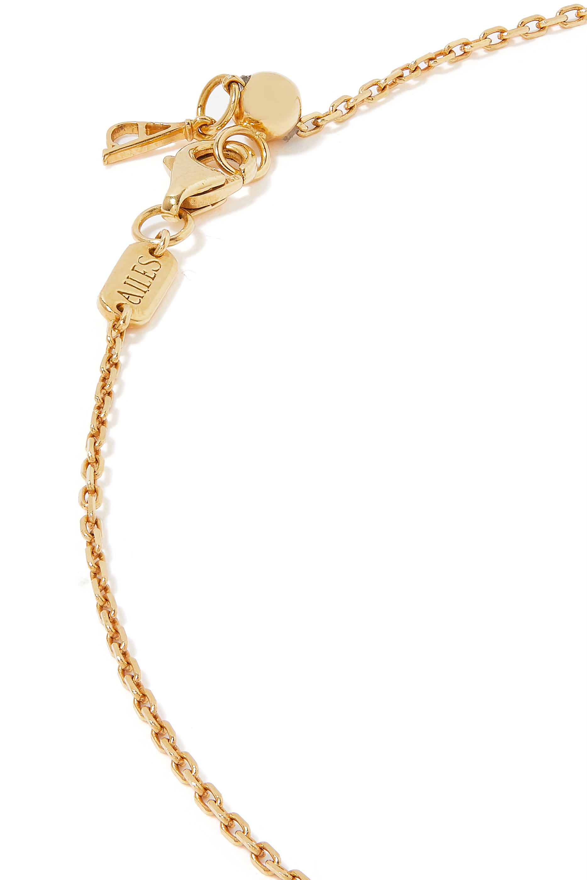 Letter R Coin Necklace, 18K Gold & Diamond