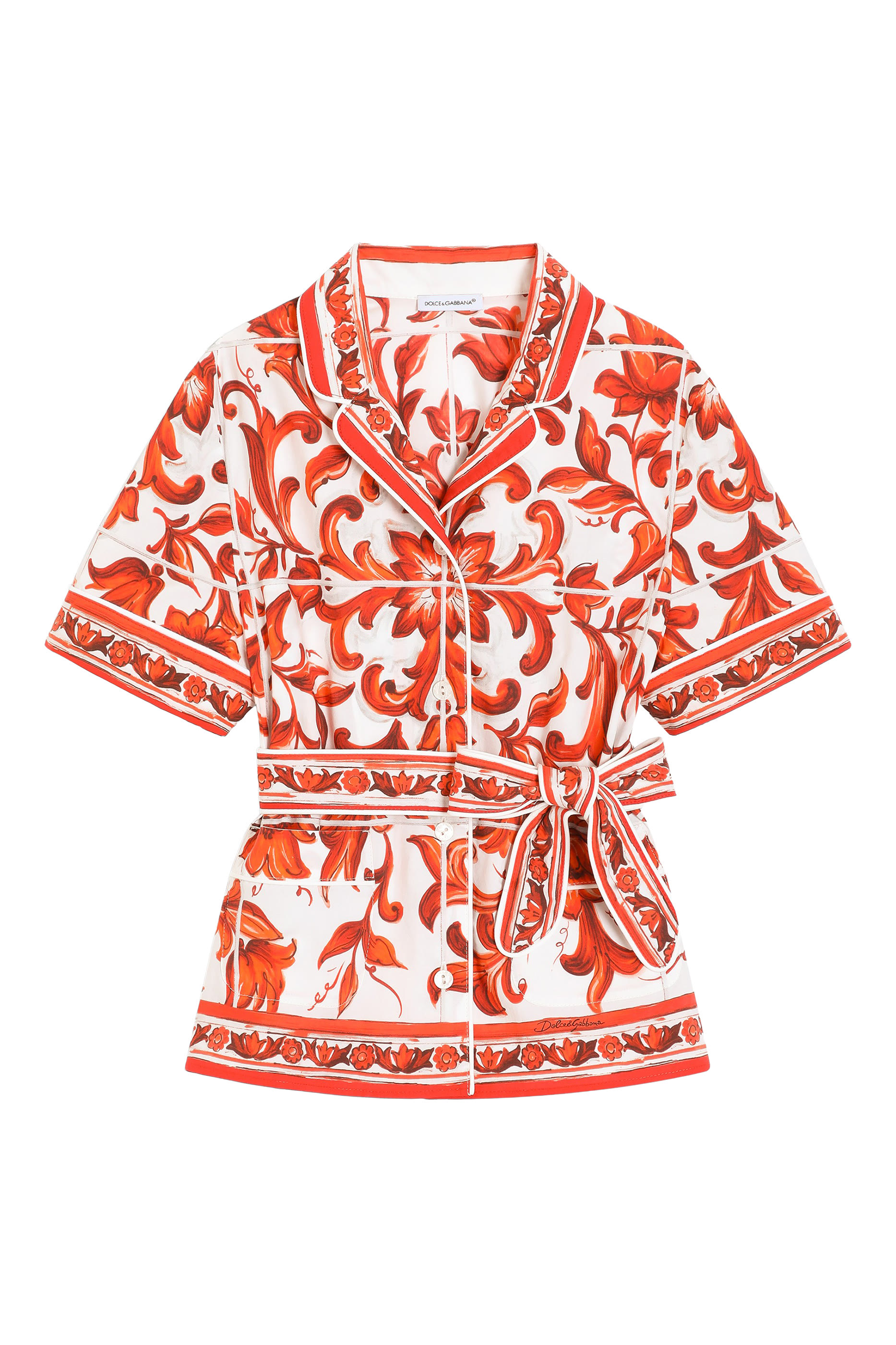 Kids Majolica-Print Poplin Vanity Shirt