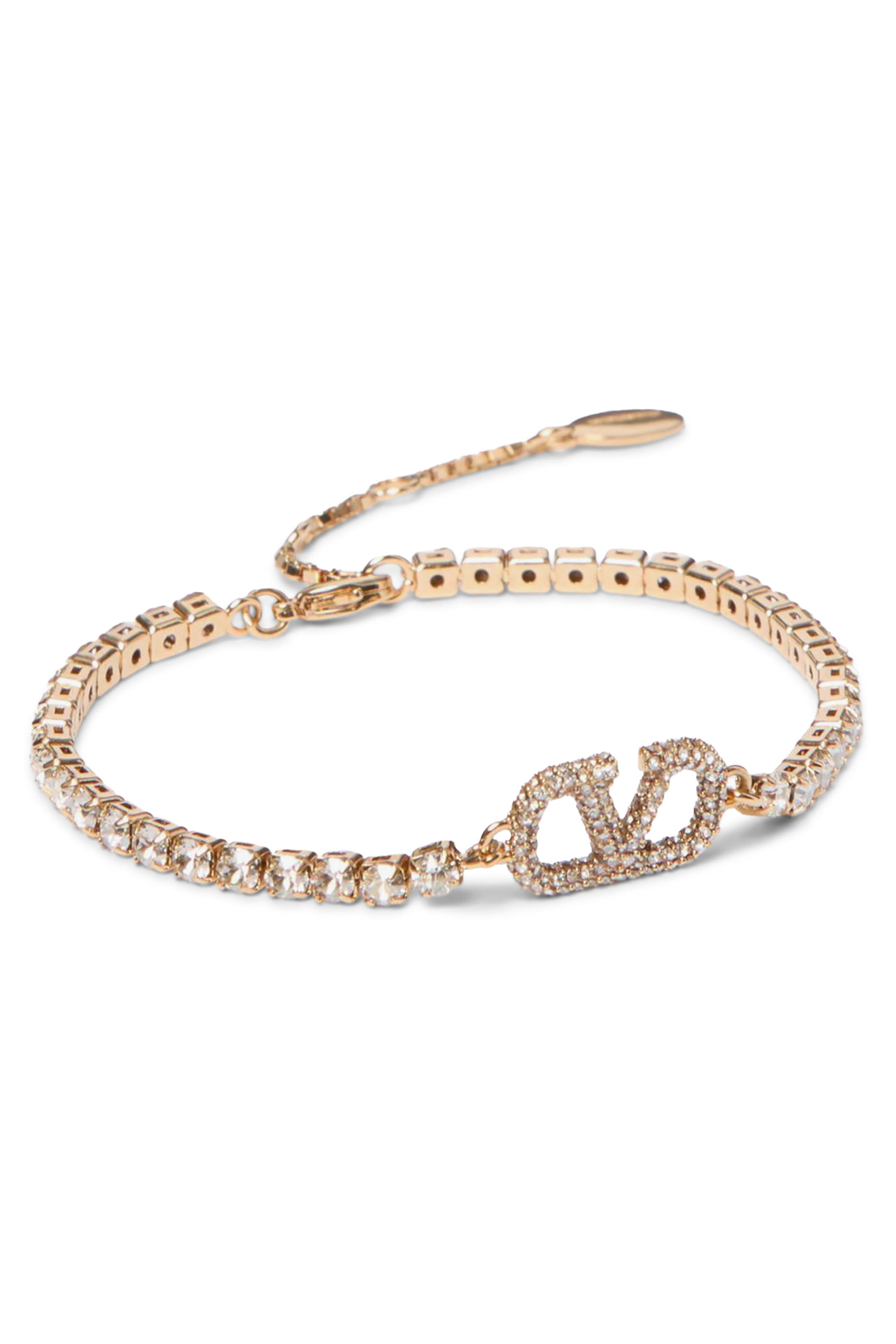 VLogo Signature Metal and Swarovski&reg; Crystal Bracelet