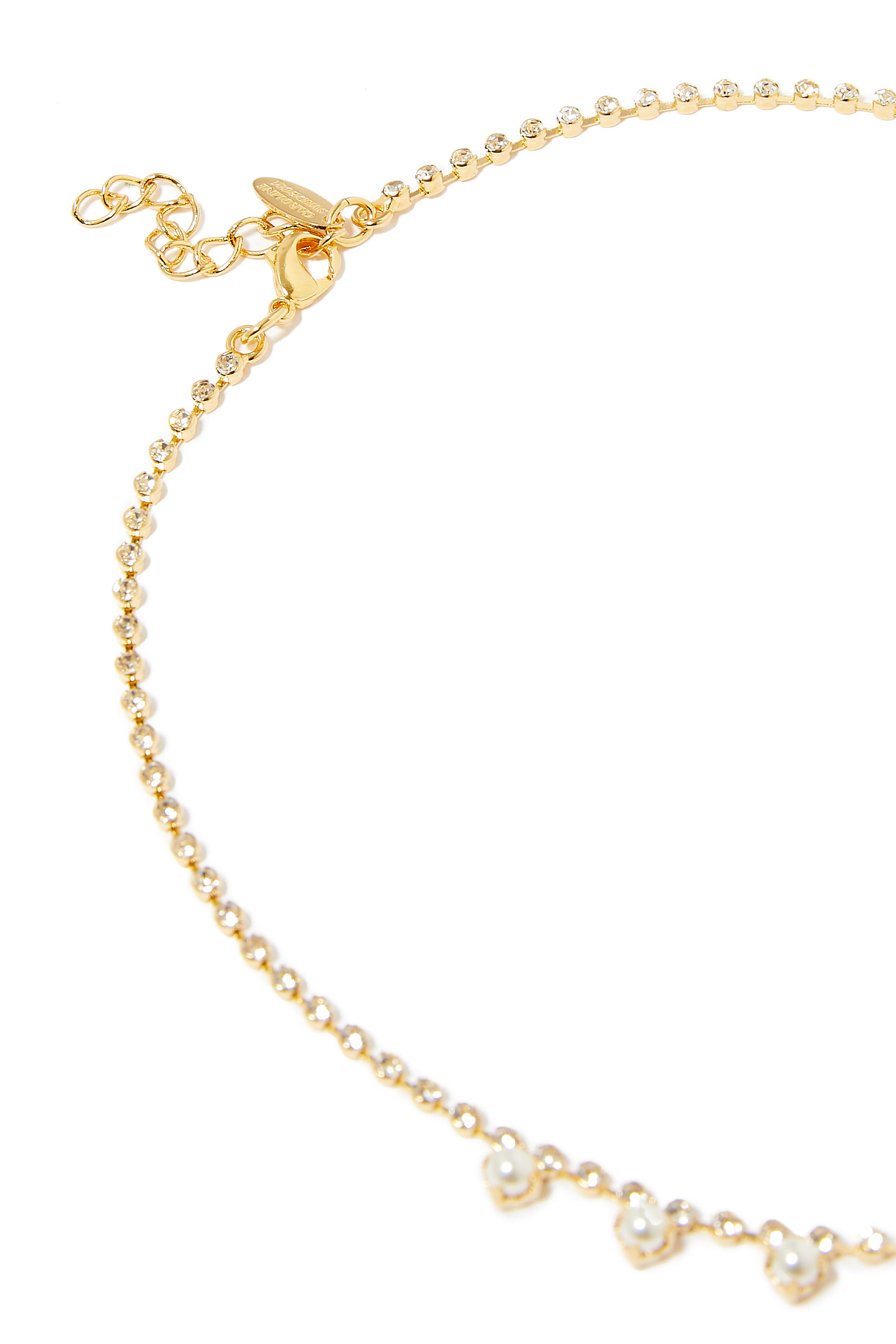 Lily Necklace, 18k Gold-Plated Metal & Swarovski Crystals