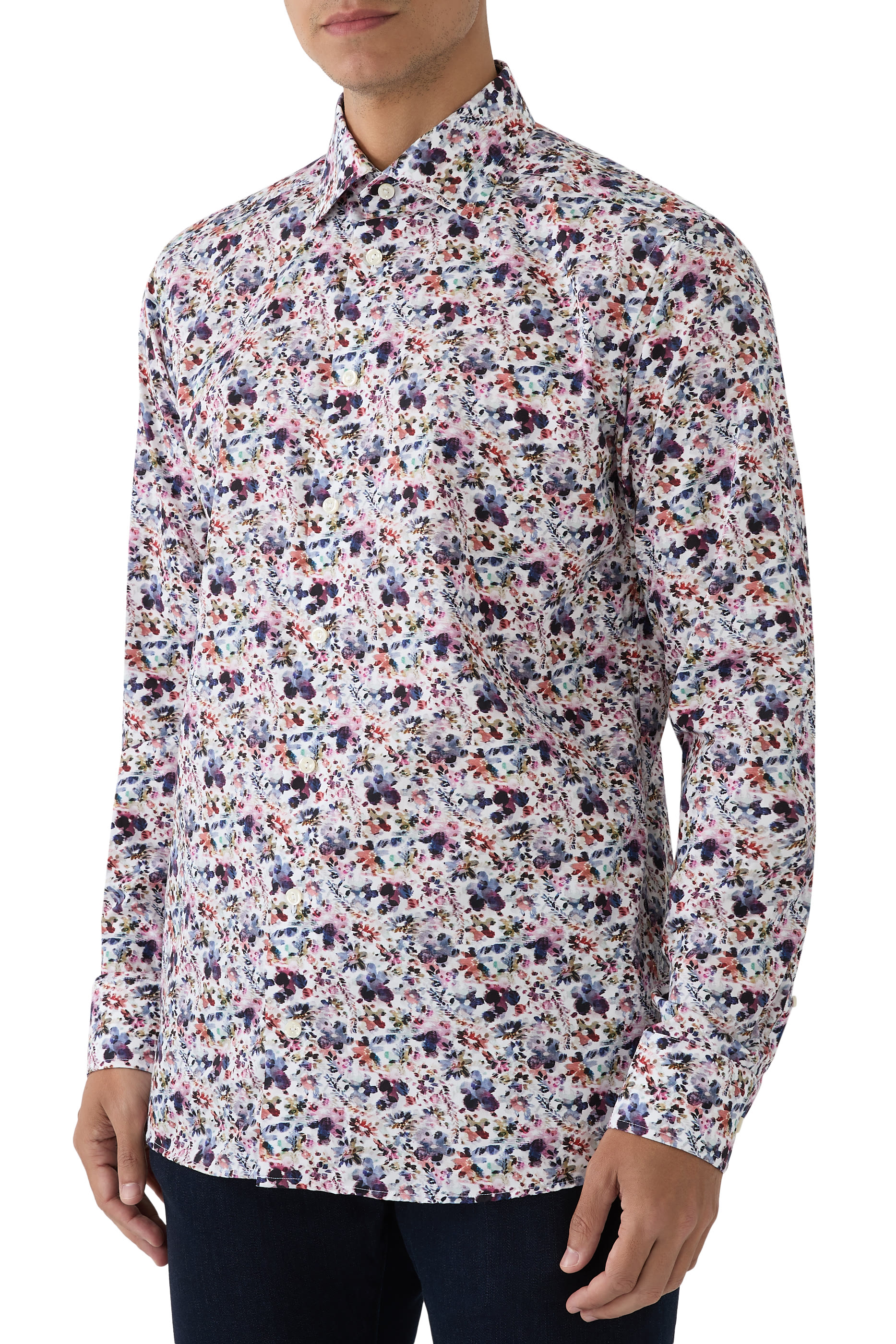 Floral Print Signature Twill Shirt