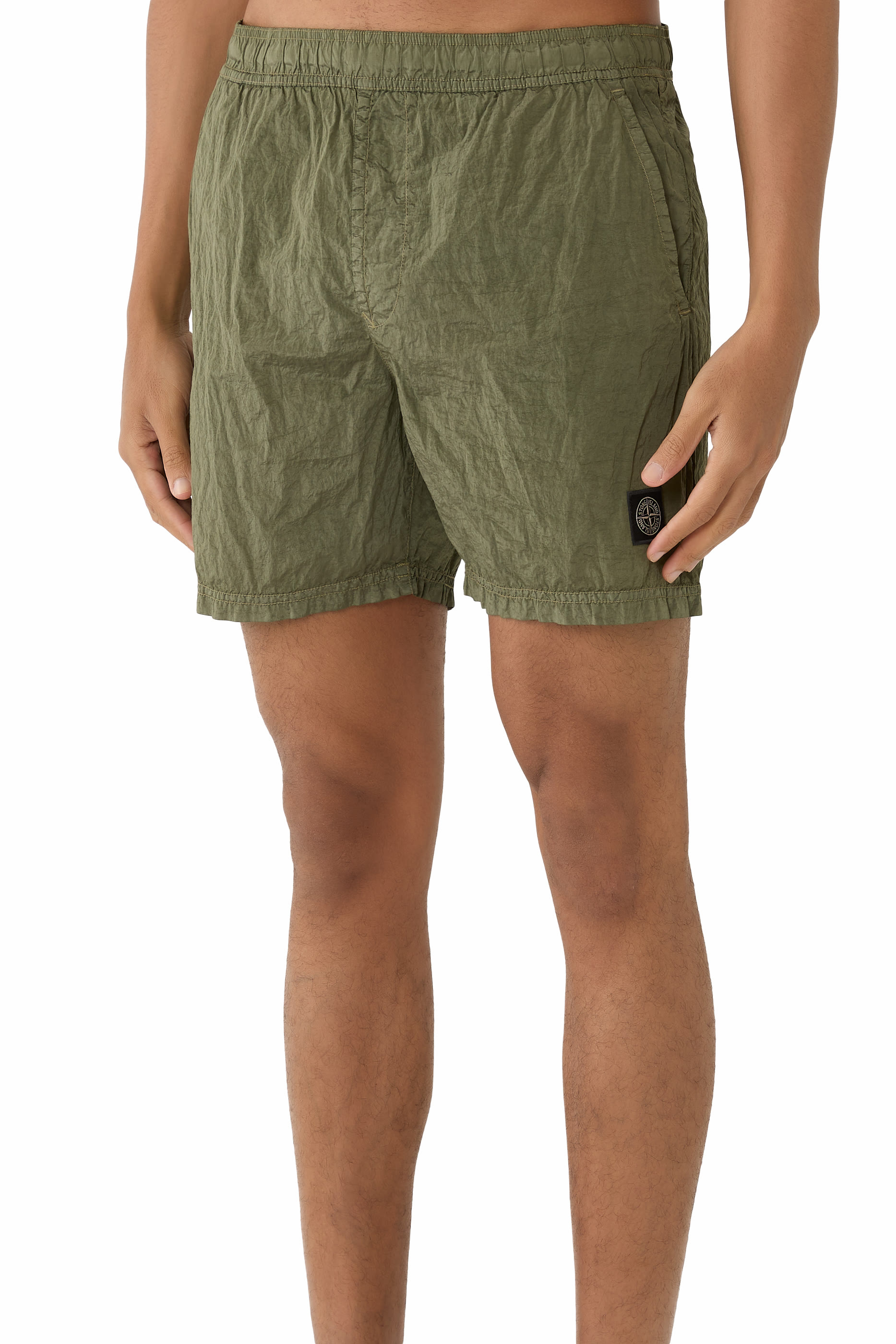 Compass-Patch Swim Shorts