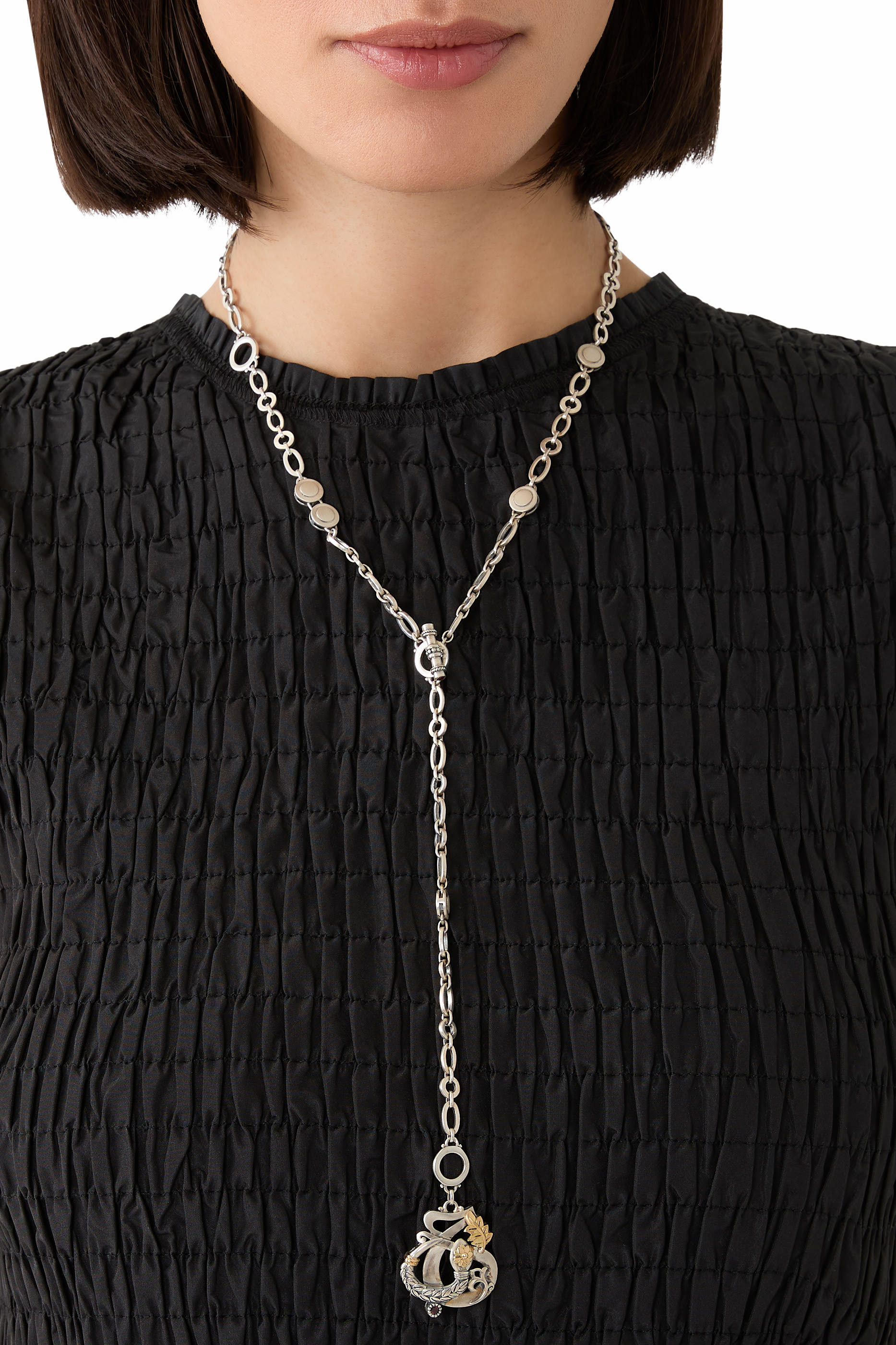 Love & Rebirth Multi-Way Necklace, 18k Gold, Sterling Silver & Rhodolite, Garner or Turquoise