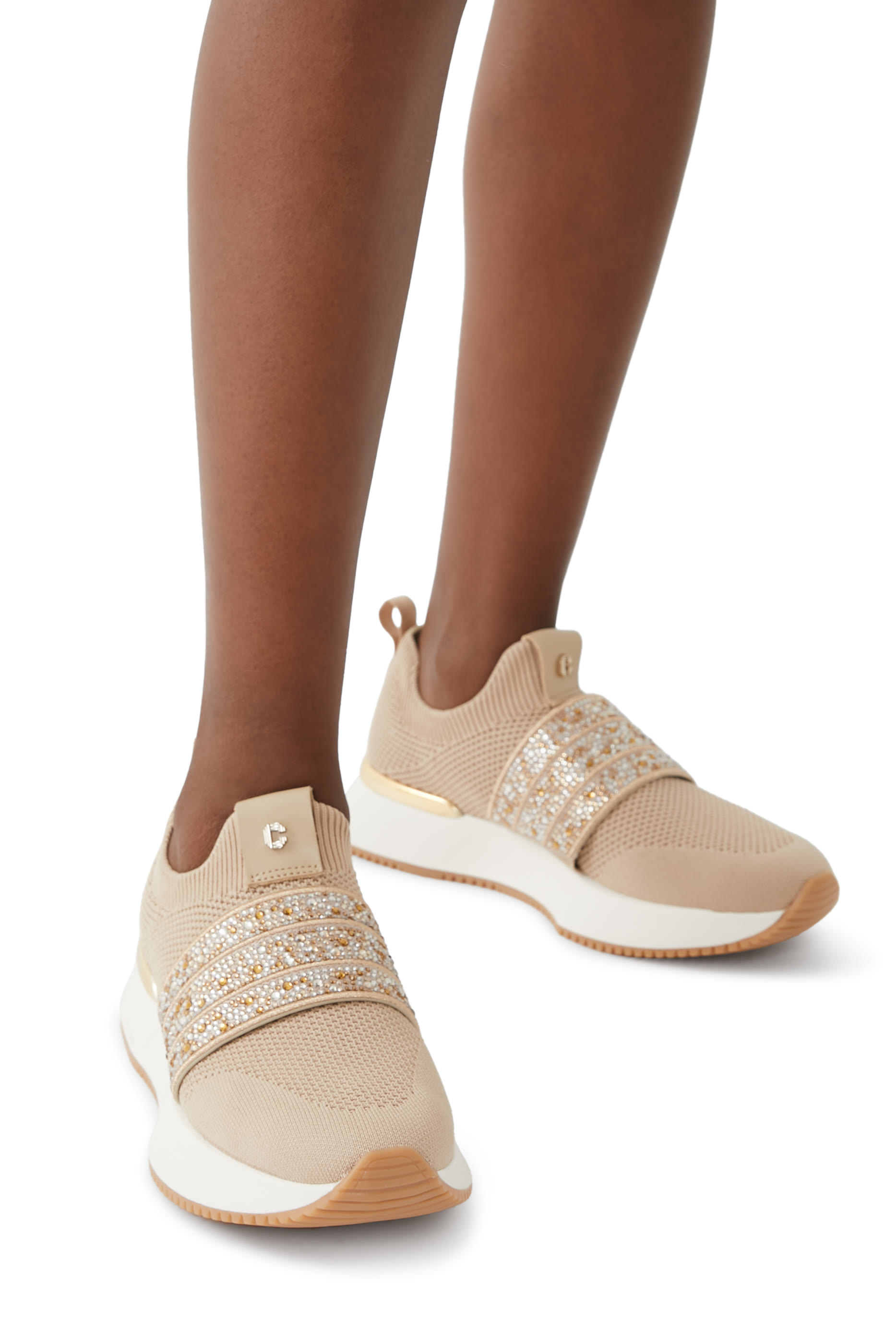 Carvela Flare Sparkle Slip On Sneakers