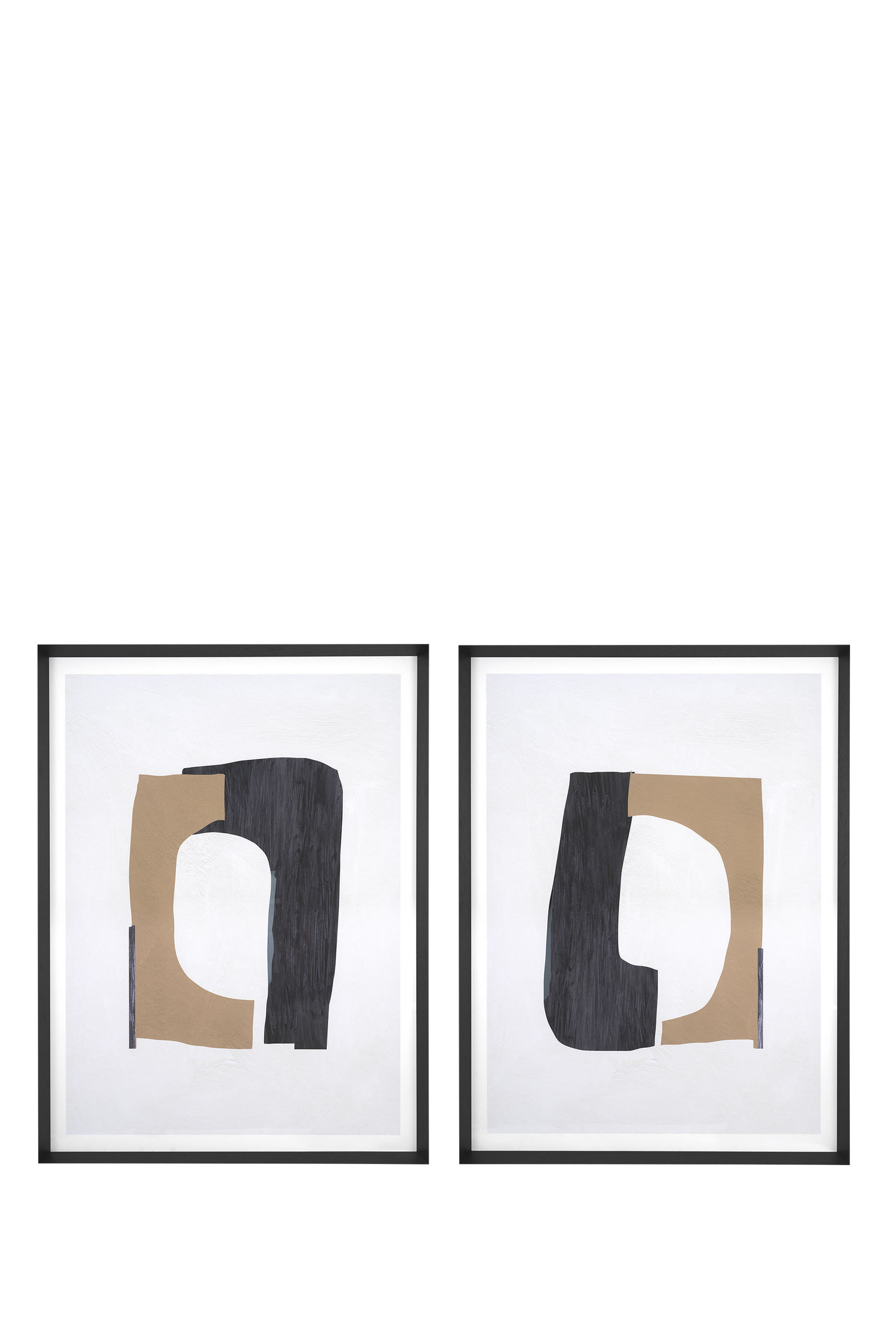 Cardboard Cutouts Framed Prints, Set Of 2