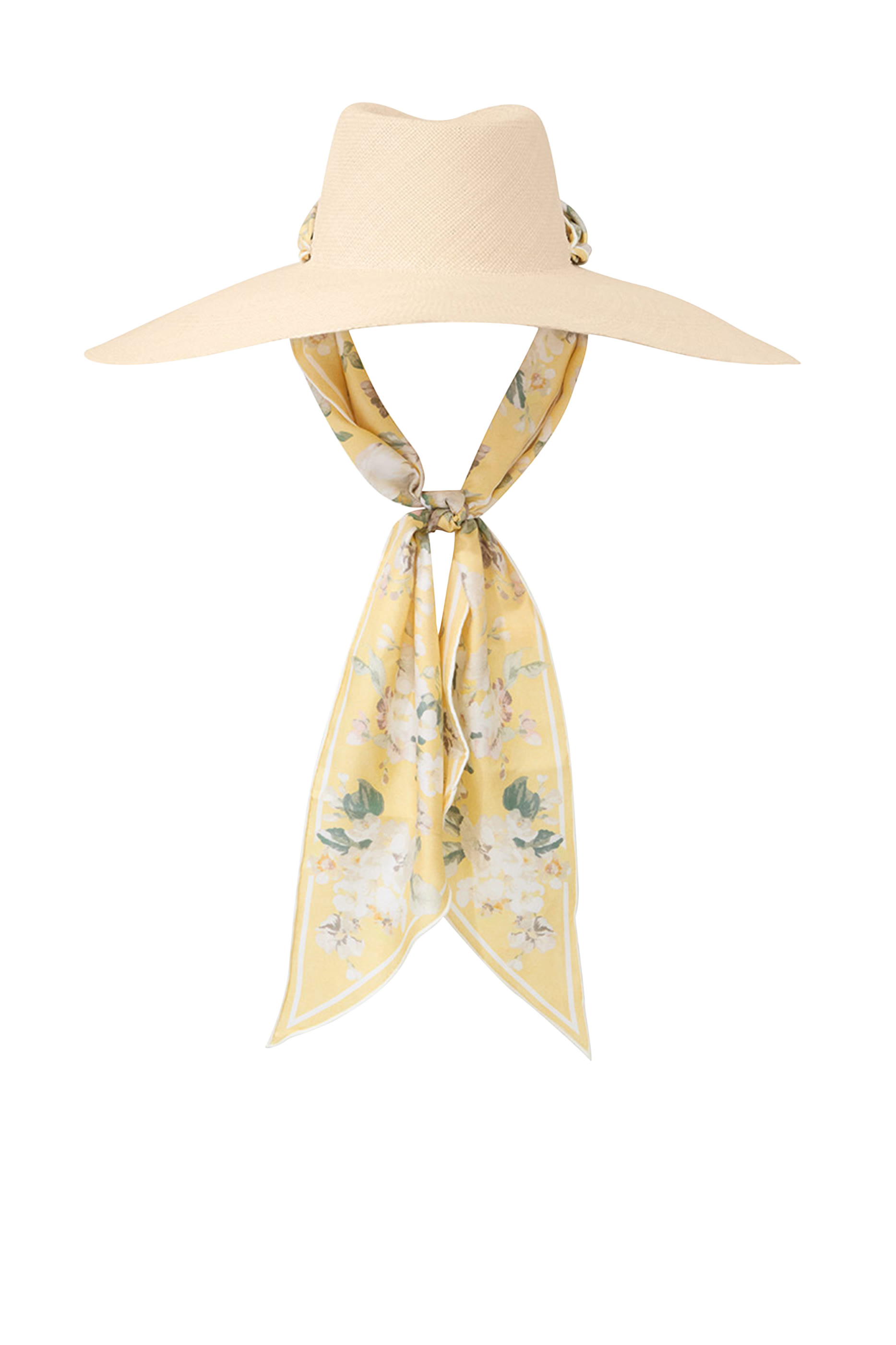 Long Brim Straw Floral Sunhat