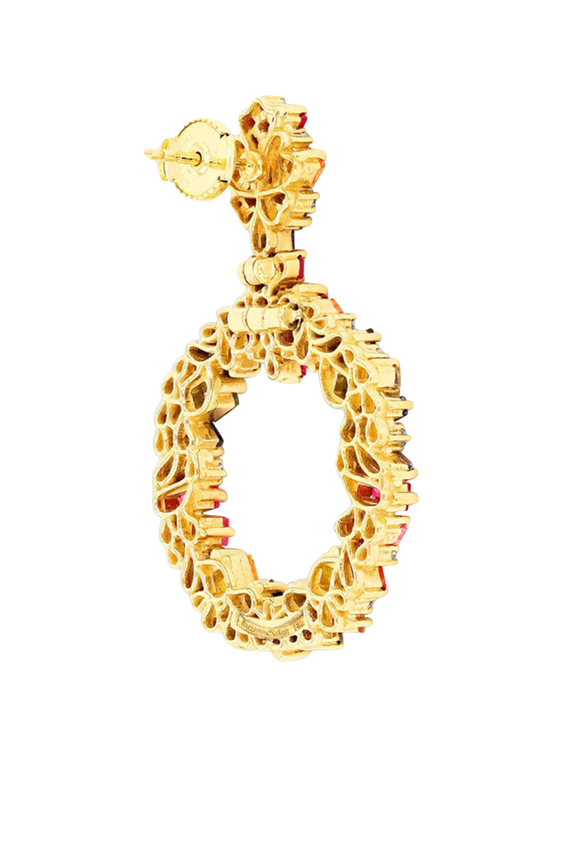  La Fantaisie Eclipse Rainbow Sapphire Drop Earrings