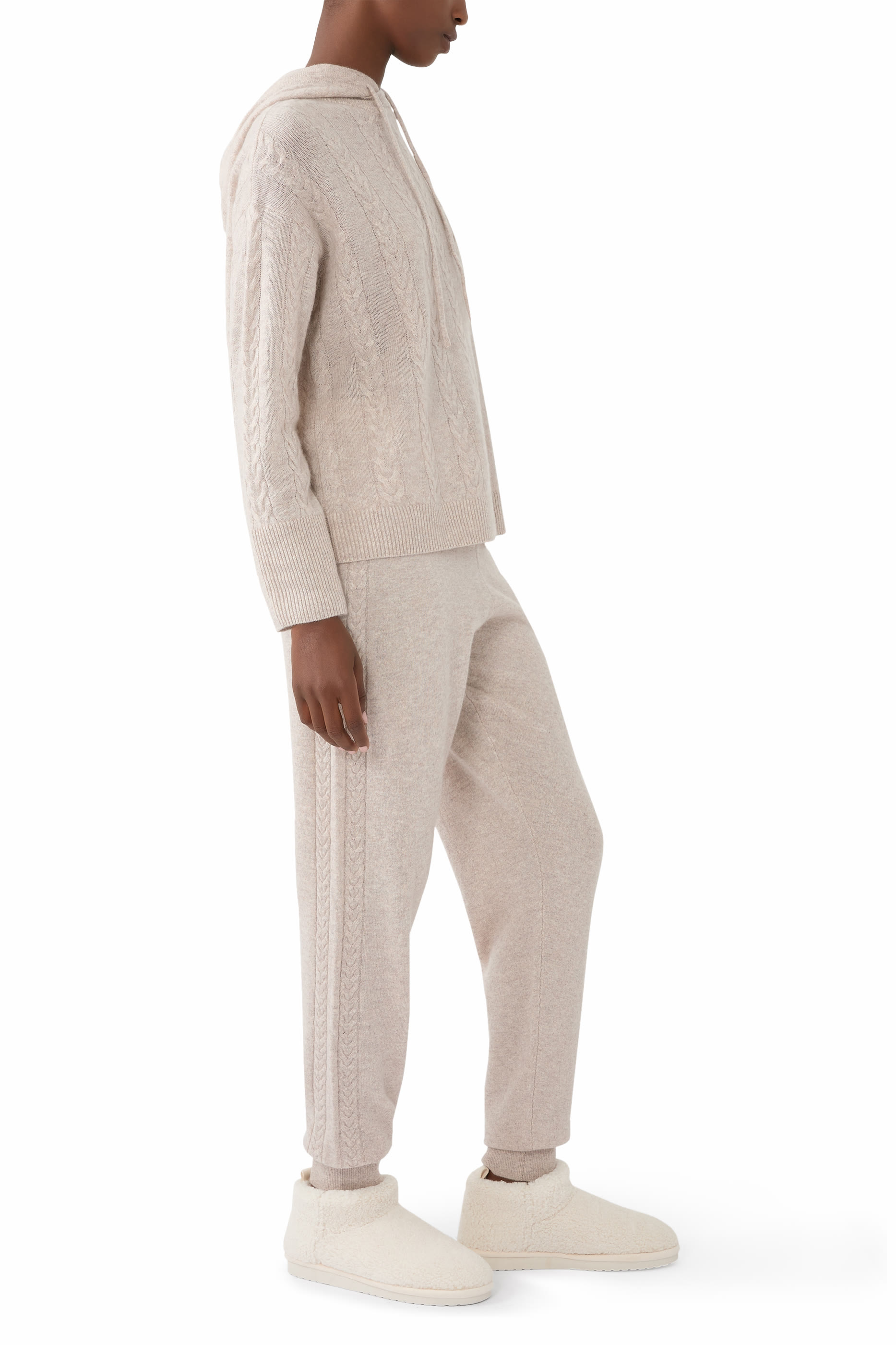 Cashmere Cable Hoodie