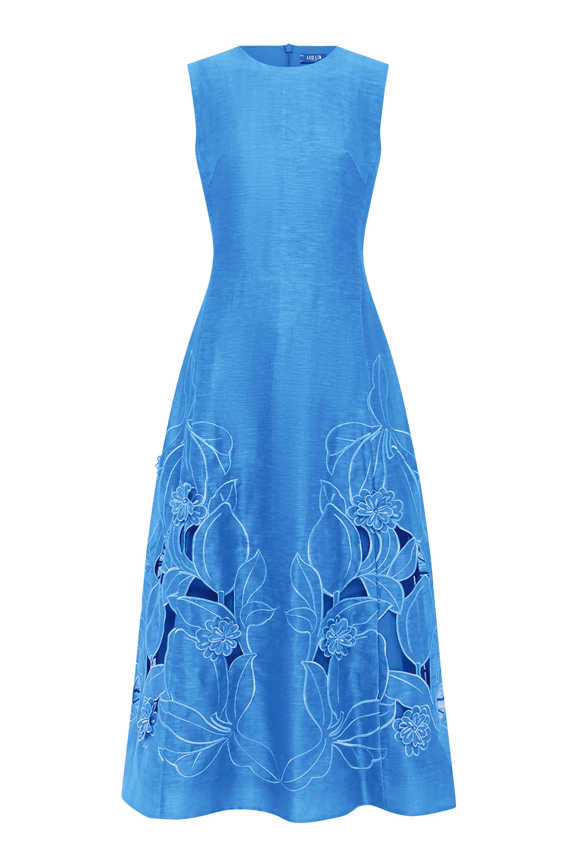 Cleo Appliqu&eacute; Sleeveless Midi Dress 