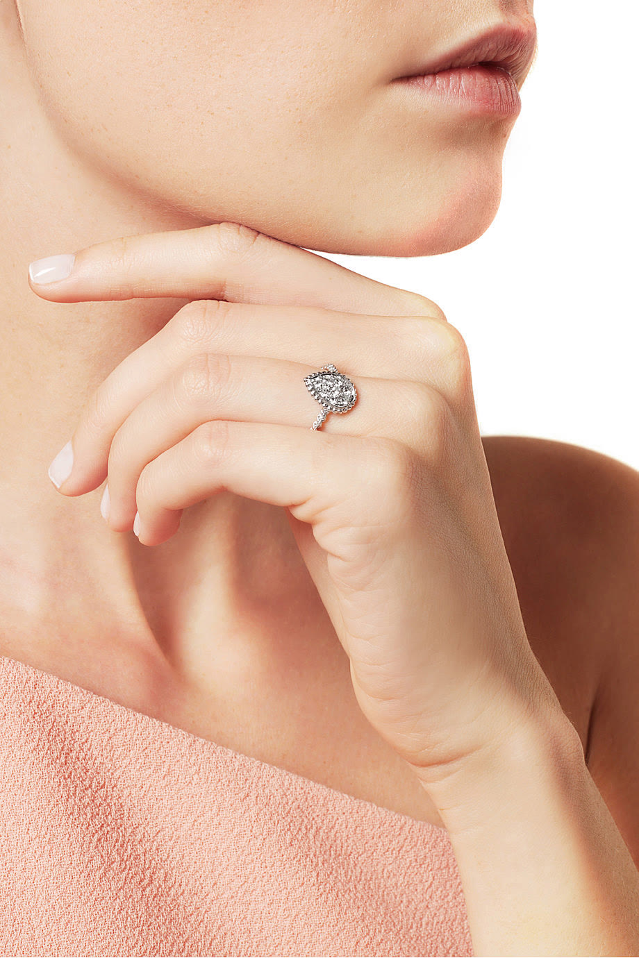Serpent Boh&egrave;me Small Ring, 18k White Gold & Diamonds