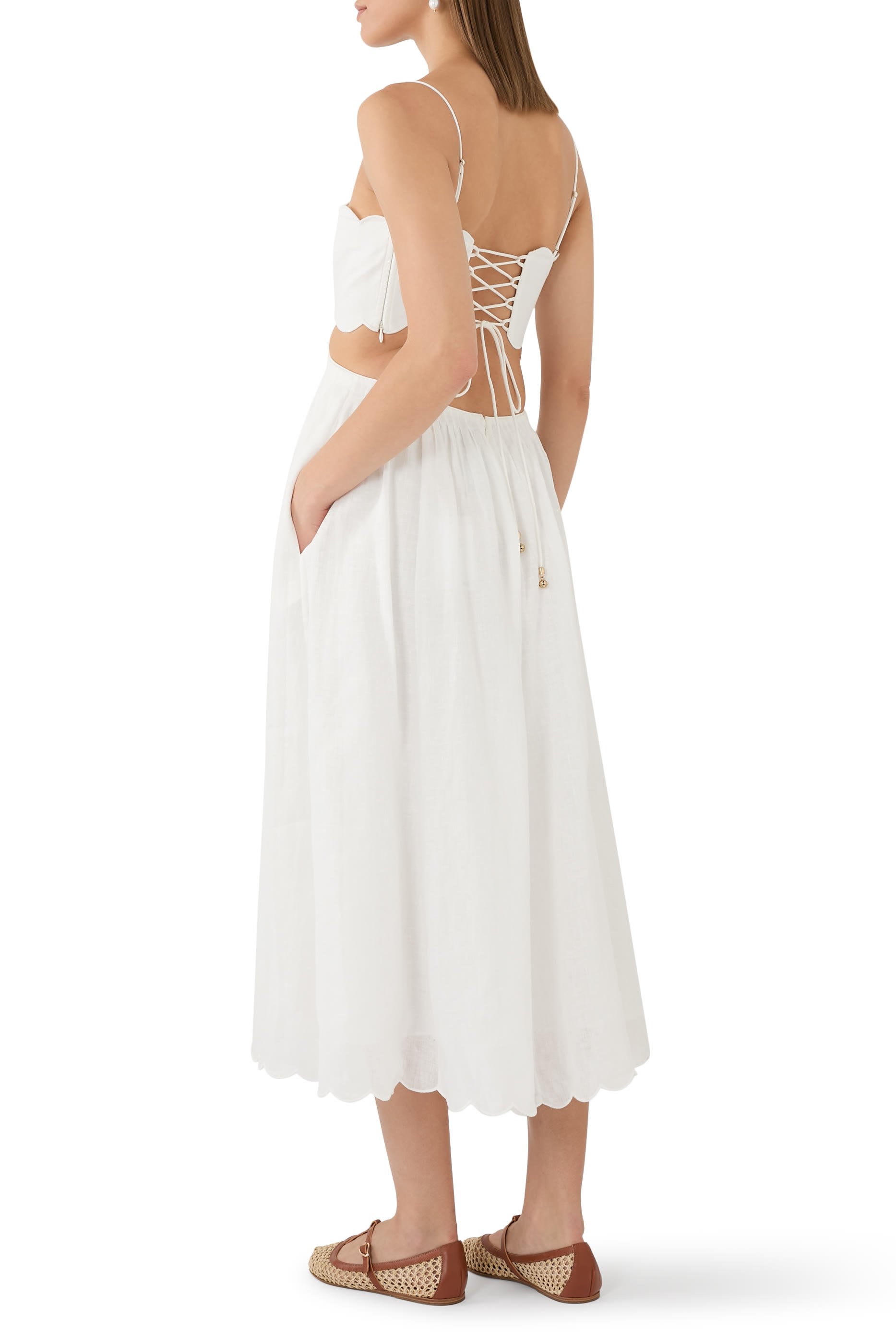 Rhiannon Scallop Midi Dress