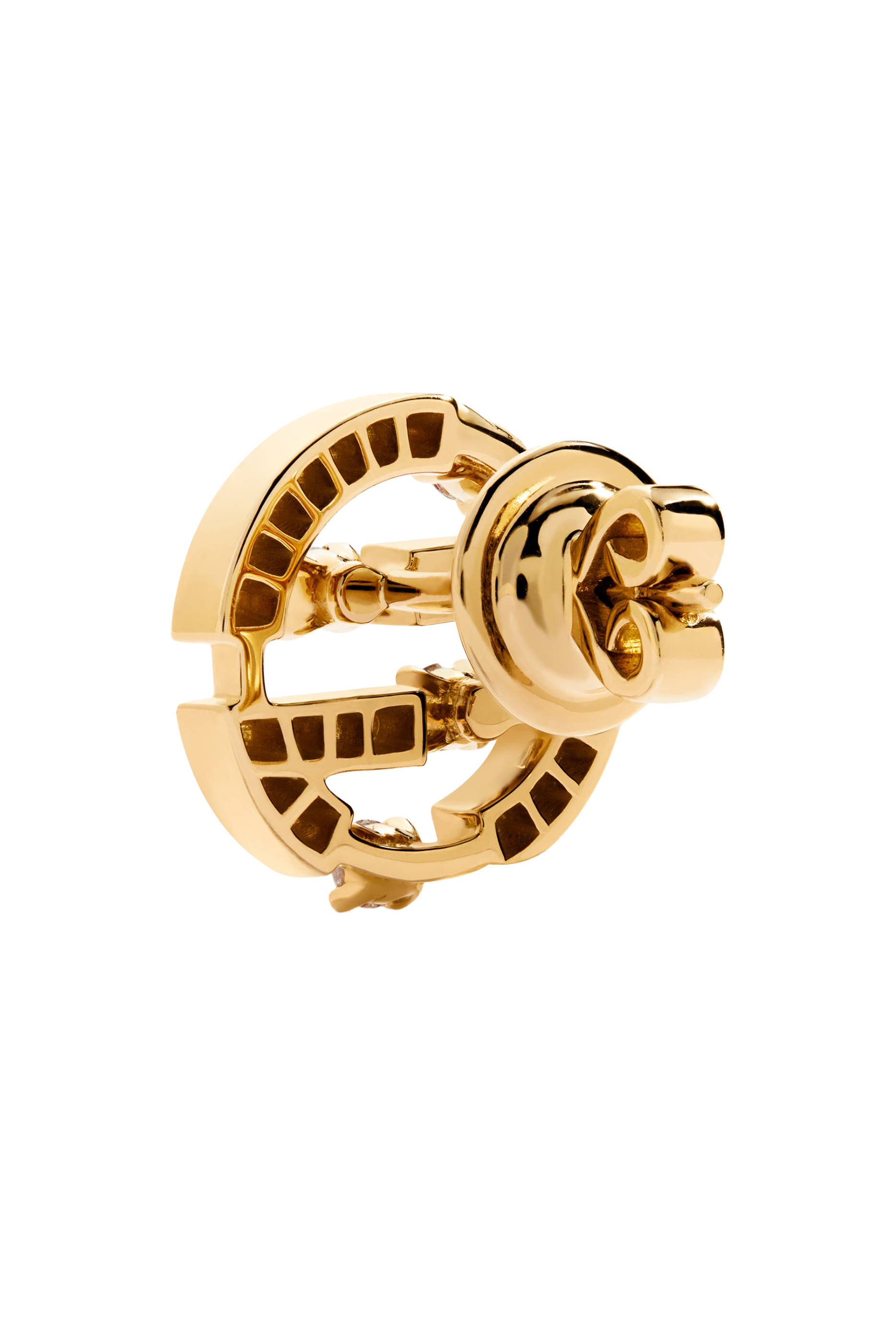 Avenues Stud Earrings, 18K Yellow Gold & Diamonds