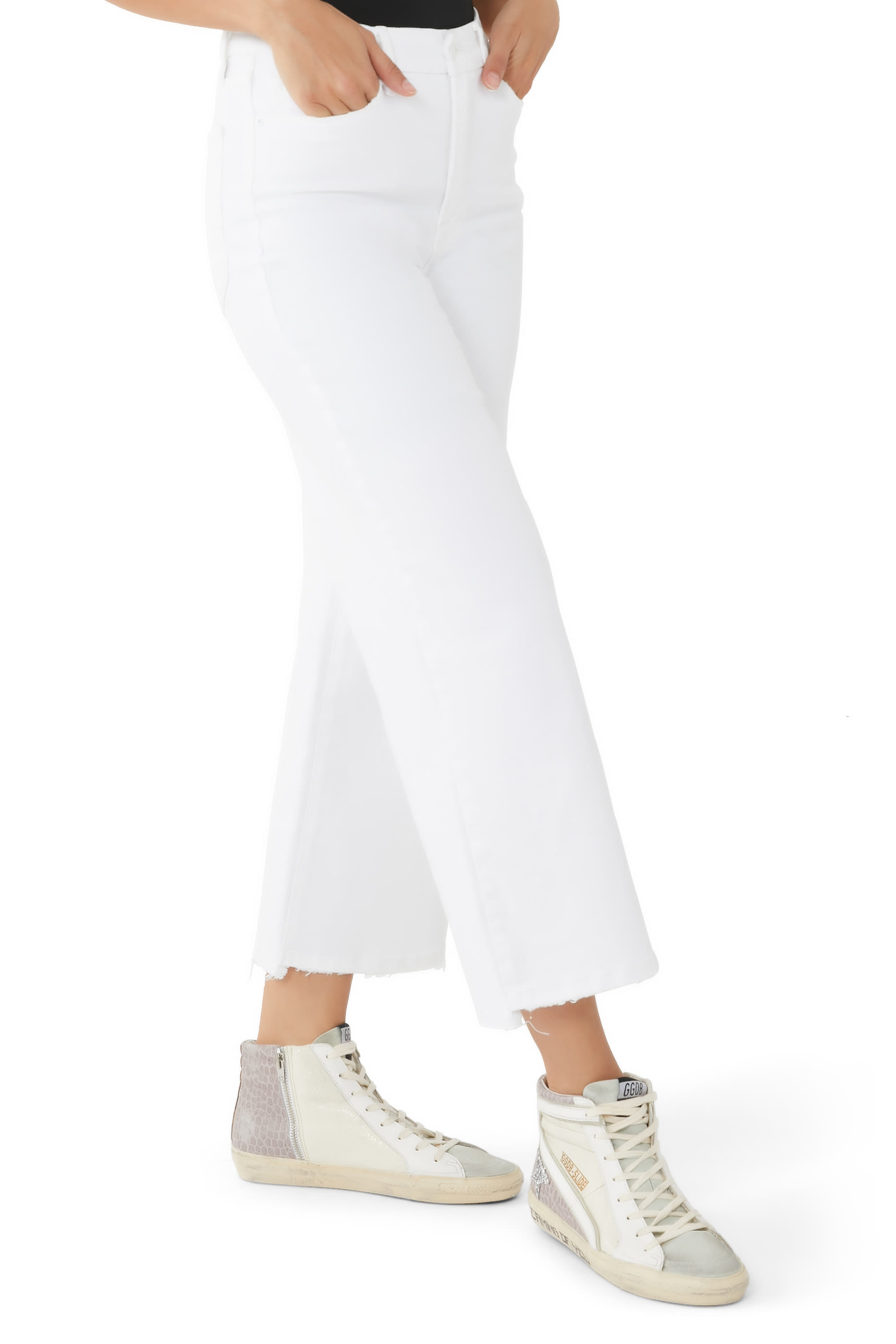 Slide Leather High-Top Sneakers