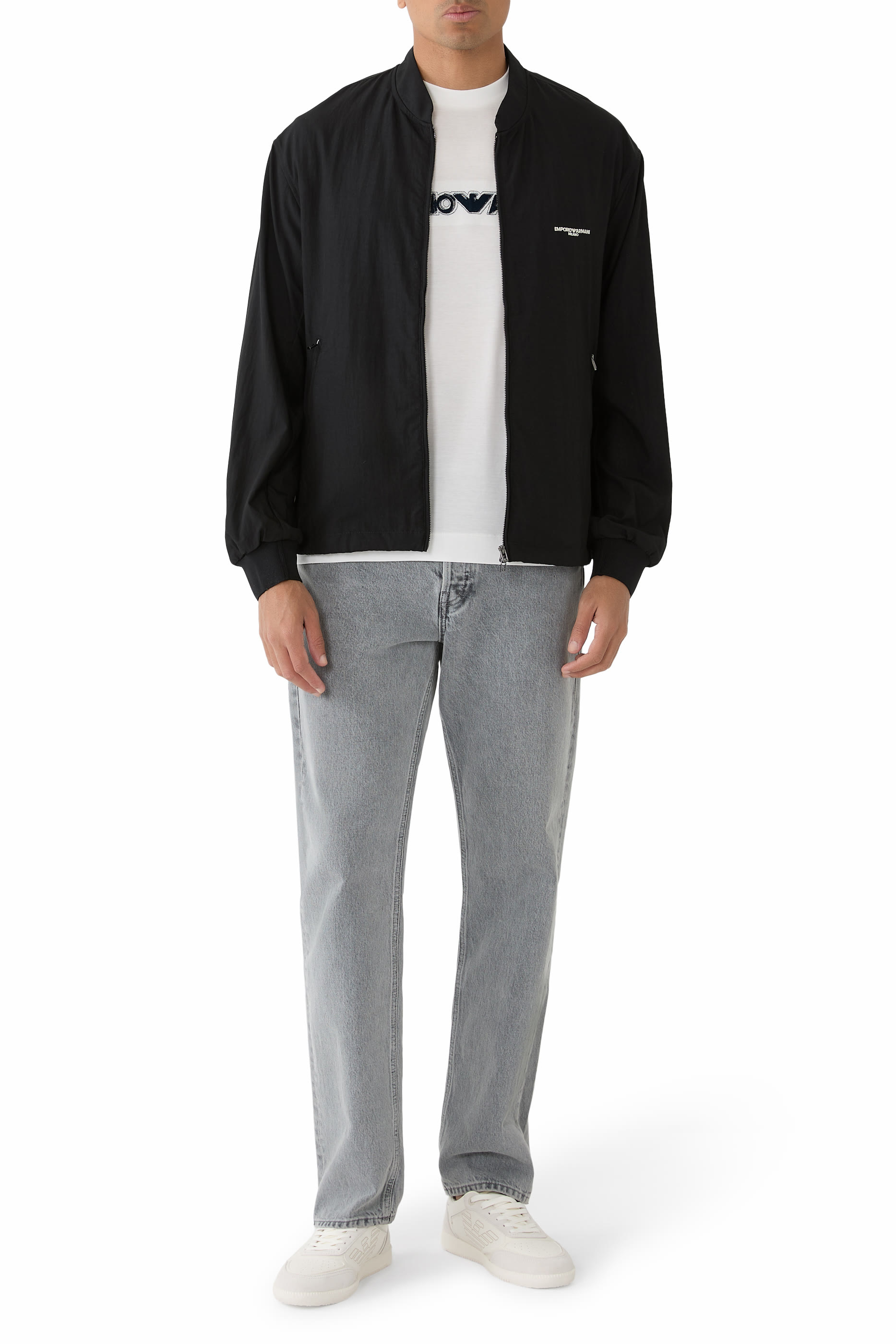 Micro Logo Embroidery Nylon Blouson