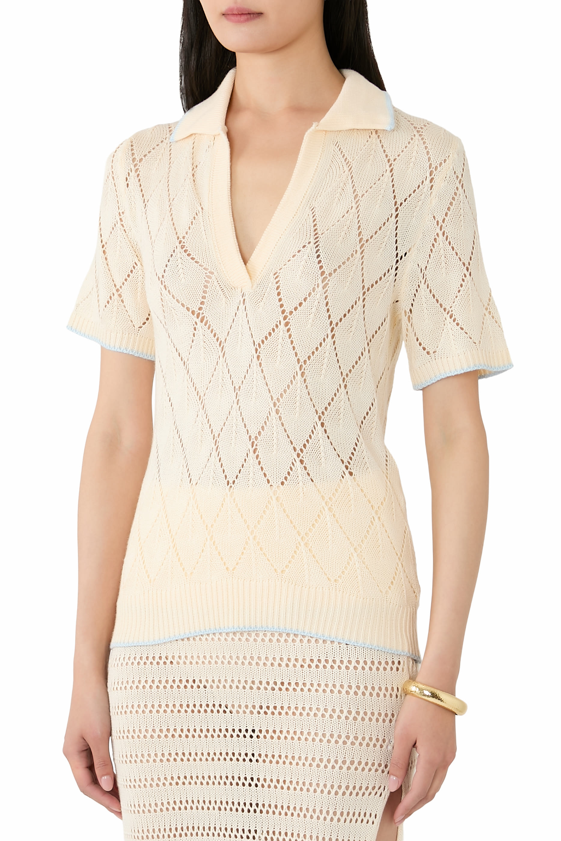 Zaylee Knitted Short Sleeved Polo