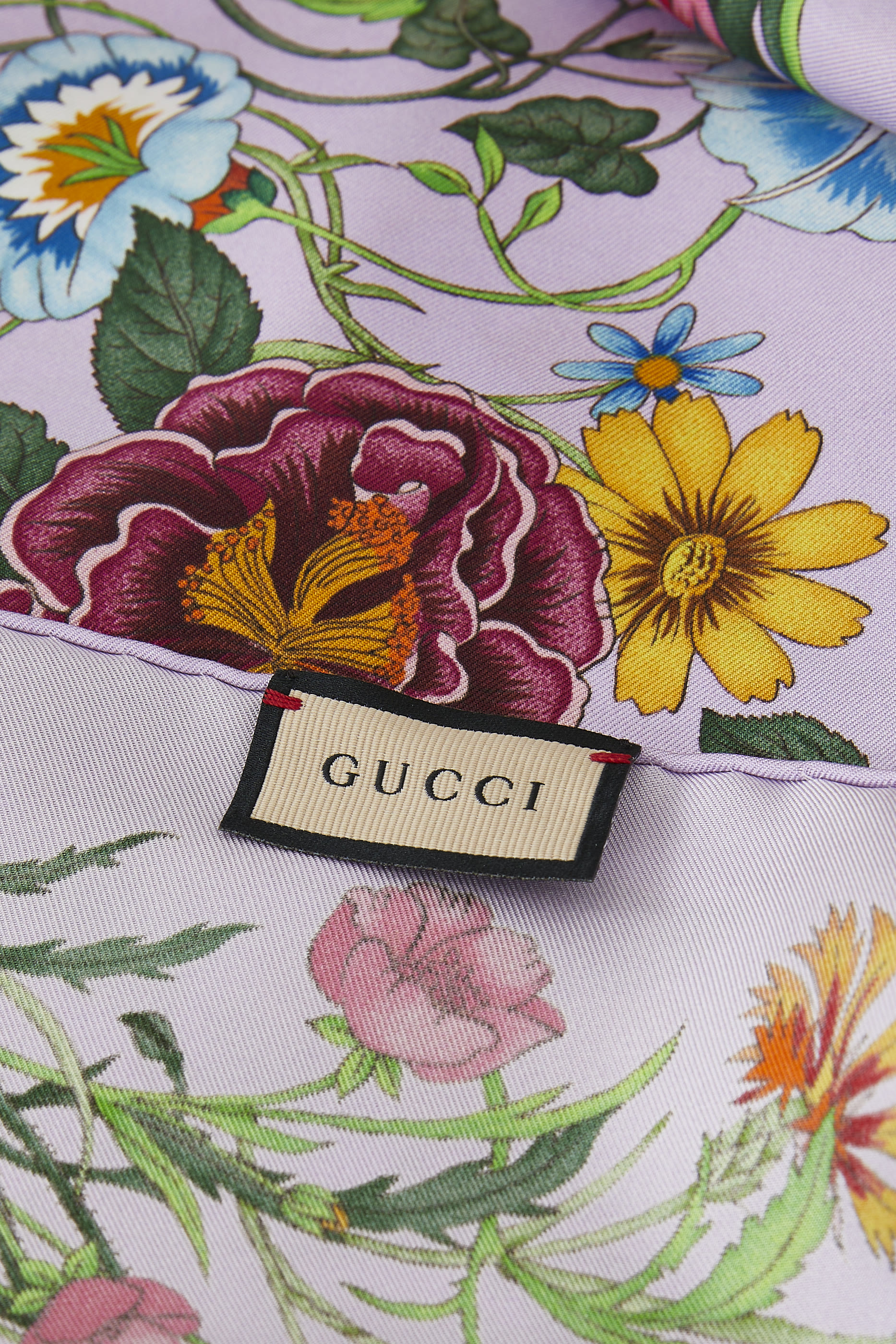 Floral Print Silk Scarf