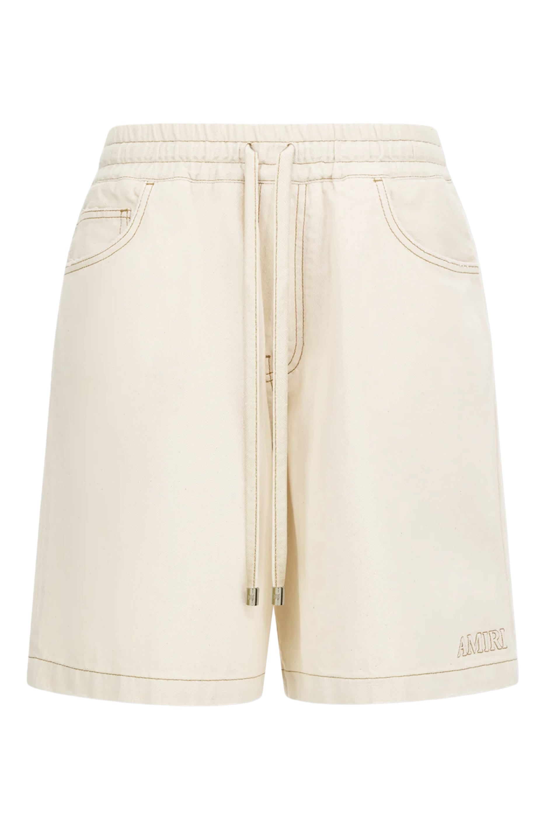 Drawstring Denim Shorts