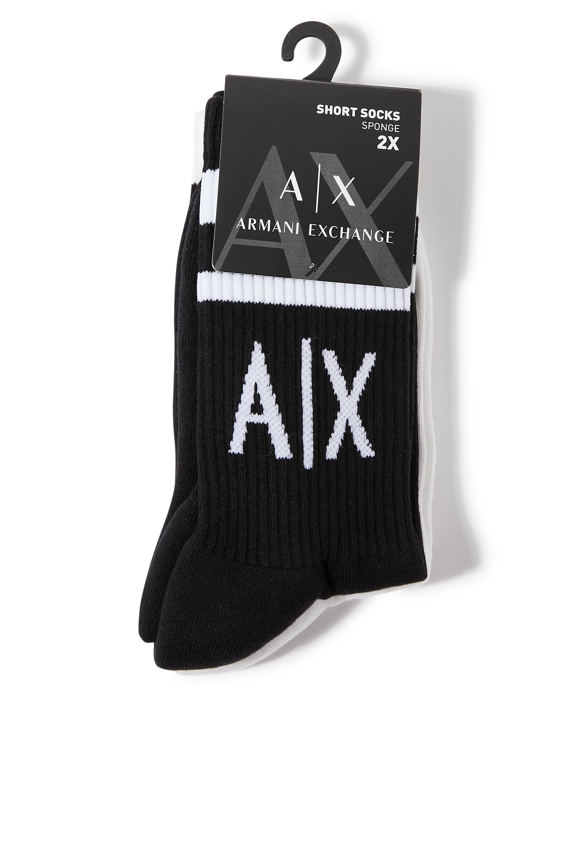 Contrast Terrycloth Socks, Set of 2