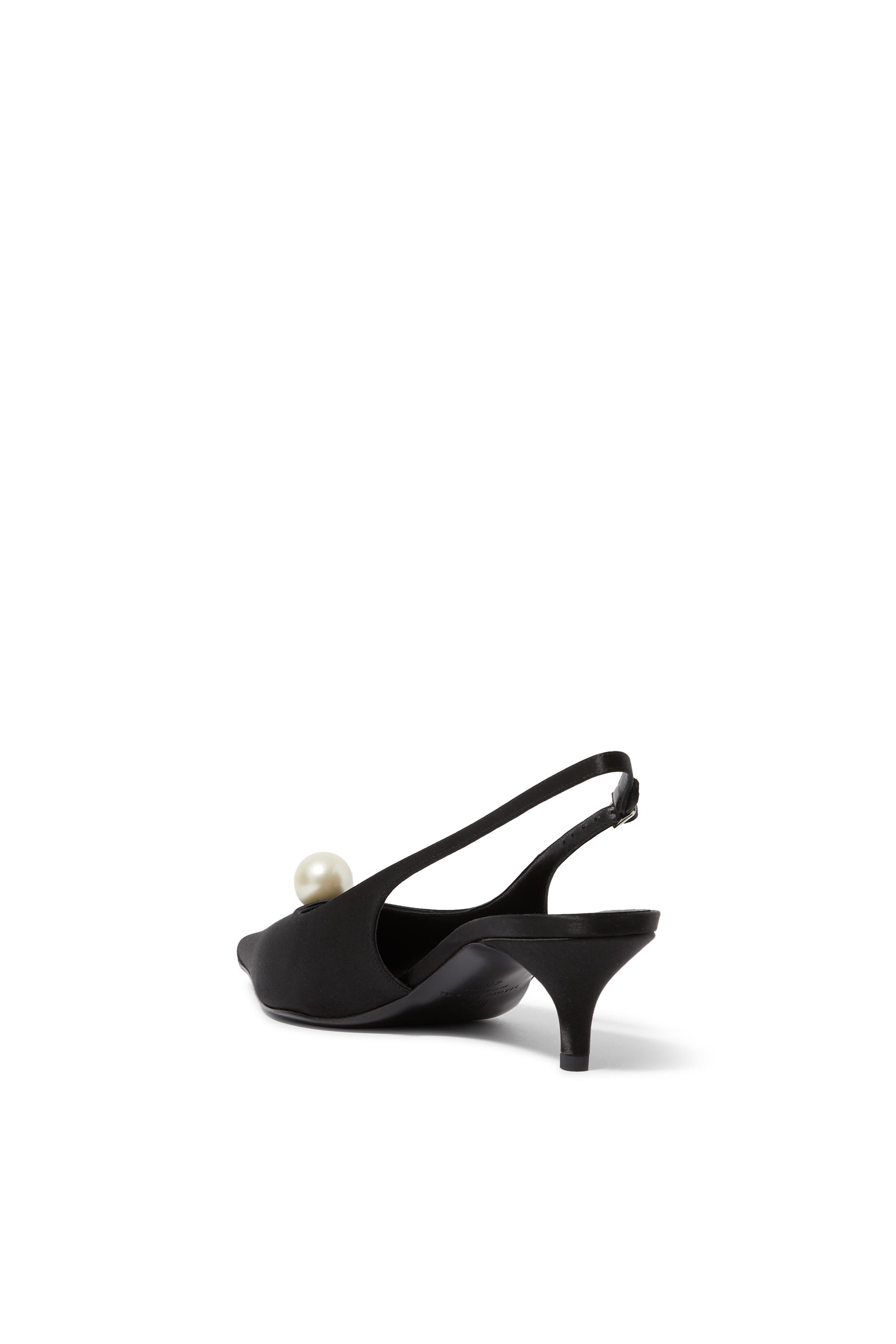 Slingback Pearl Kitten Heels