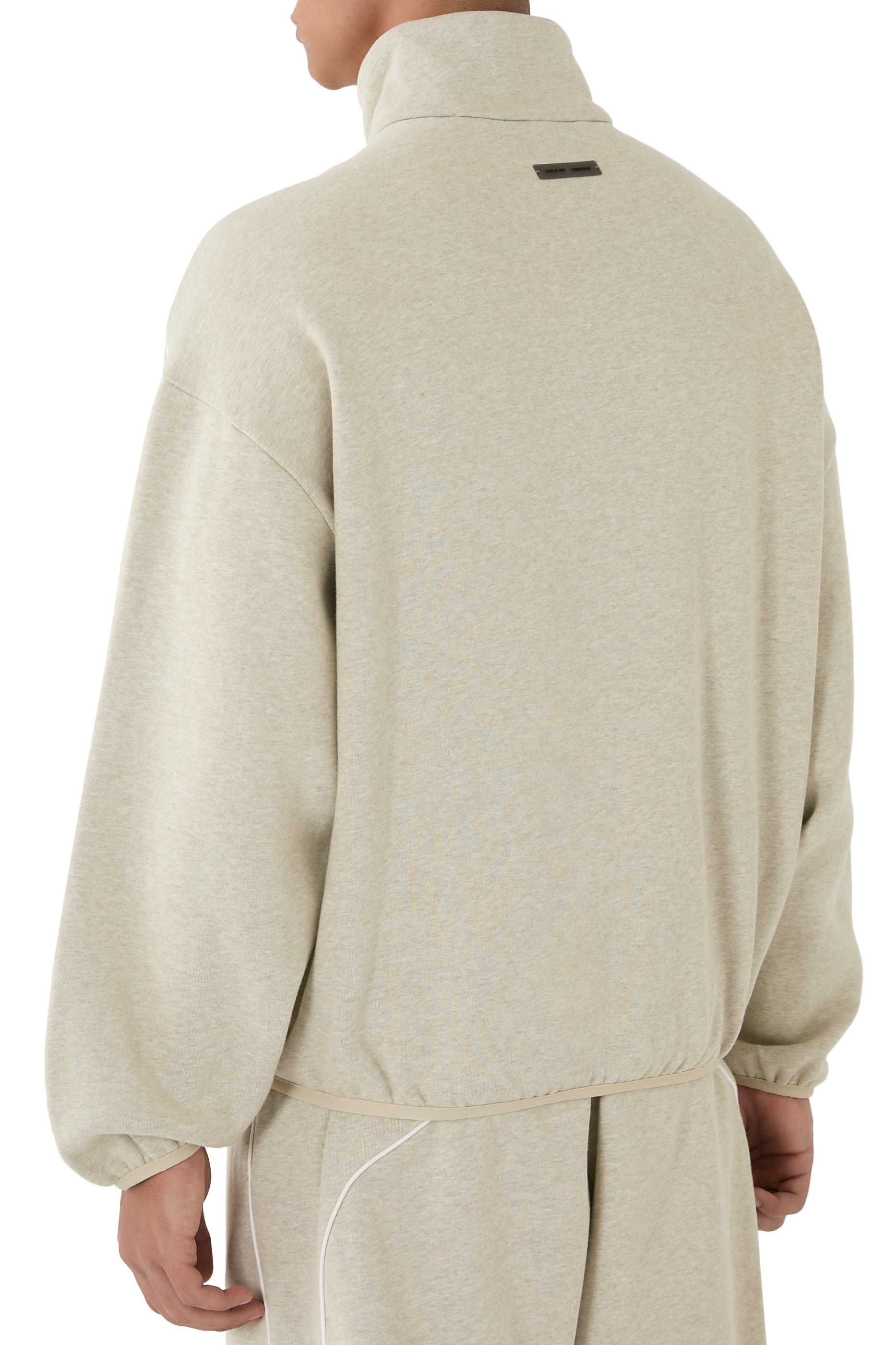 Modern Fit Fleece Track Jacket with Piping
