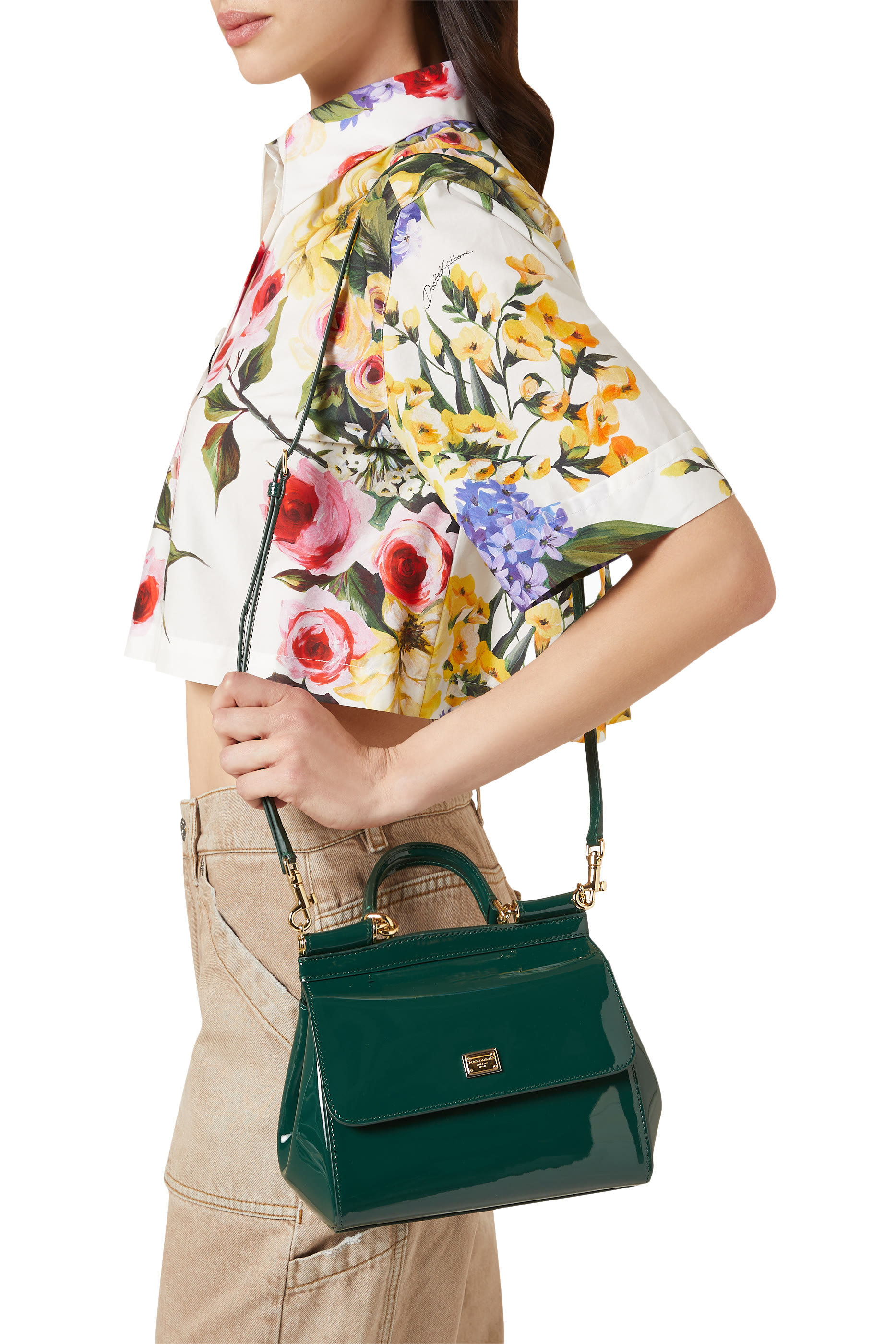 Medium Patent Leather Sicily Handbag