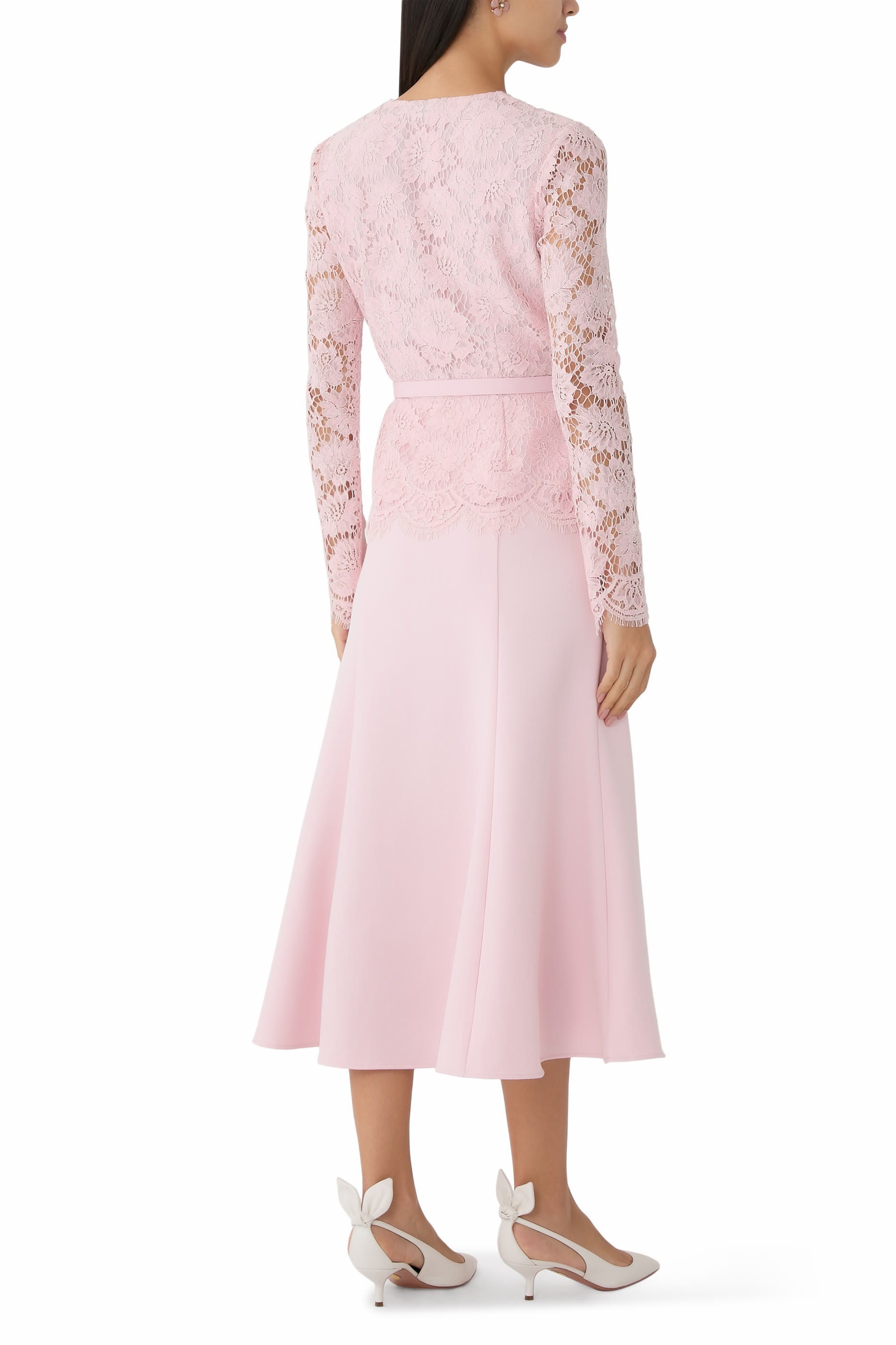 Tailored Lace Midi Dress