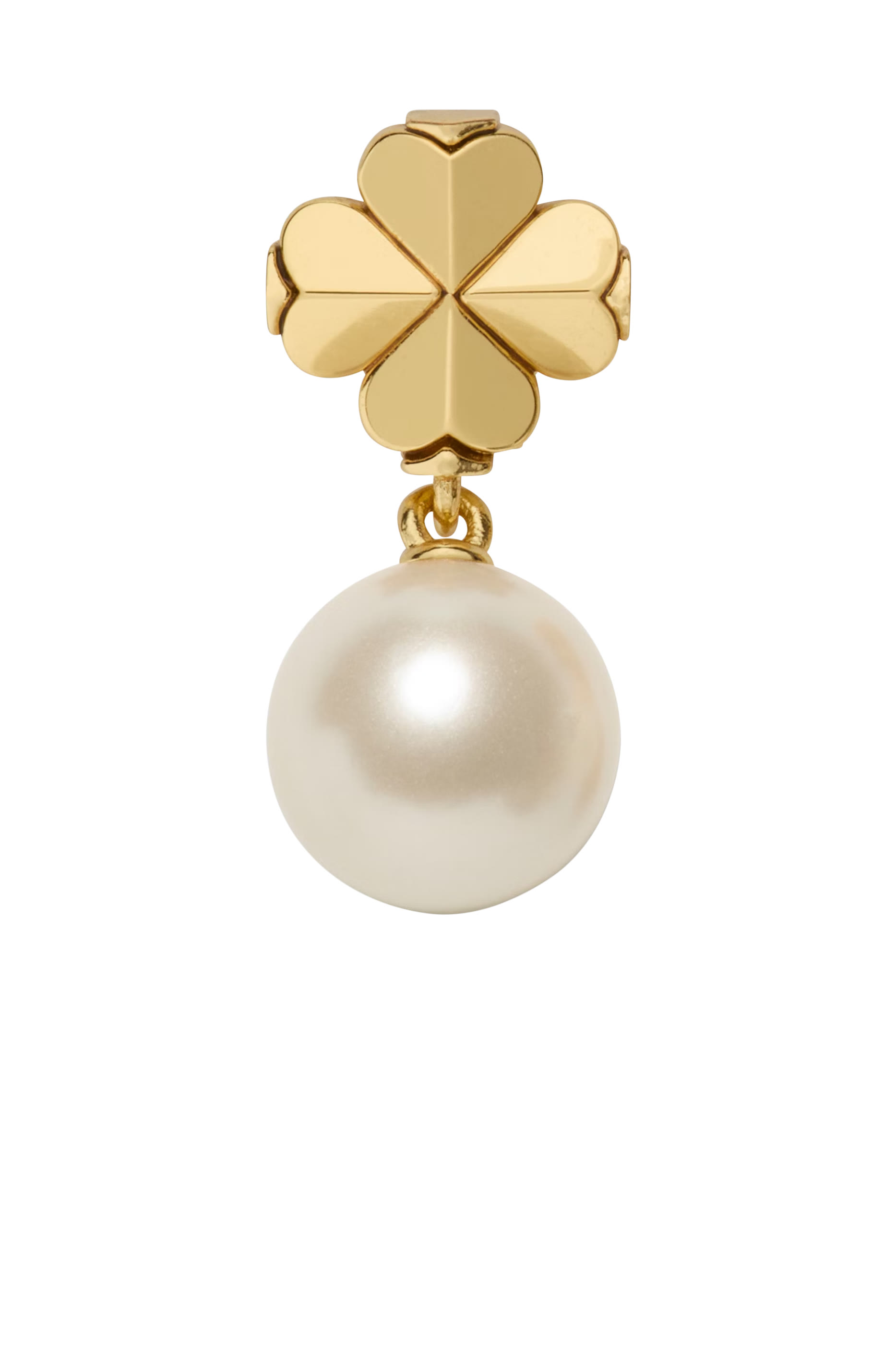 Spade Flower Pearl Drop Earrings