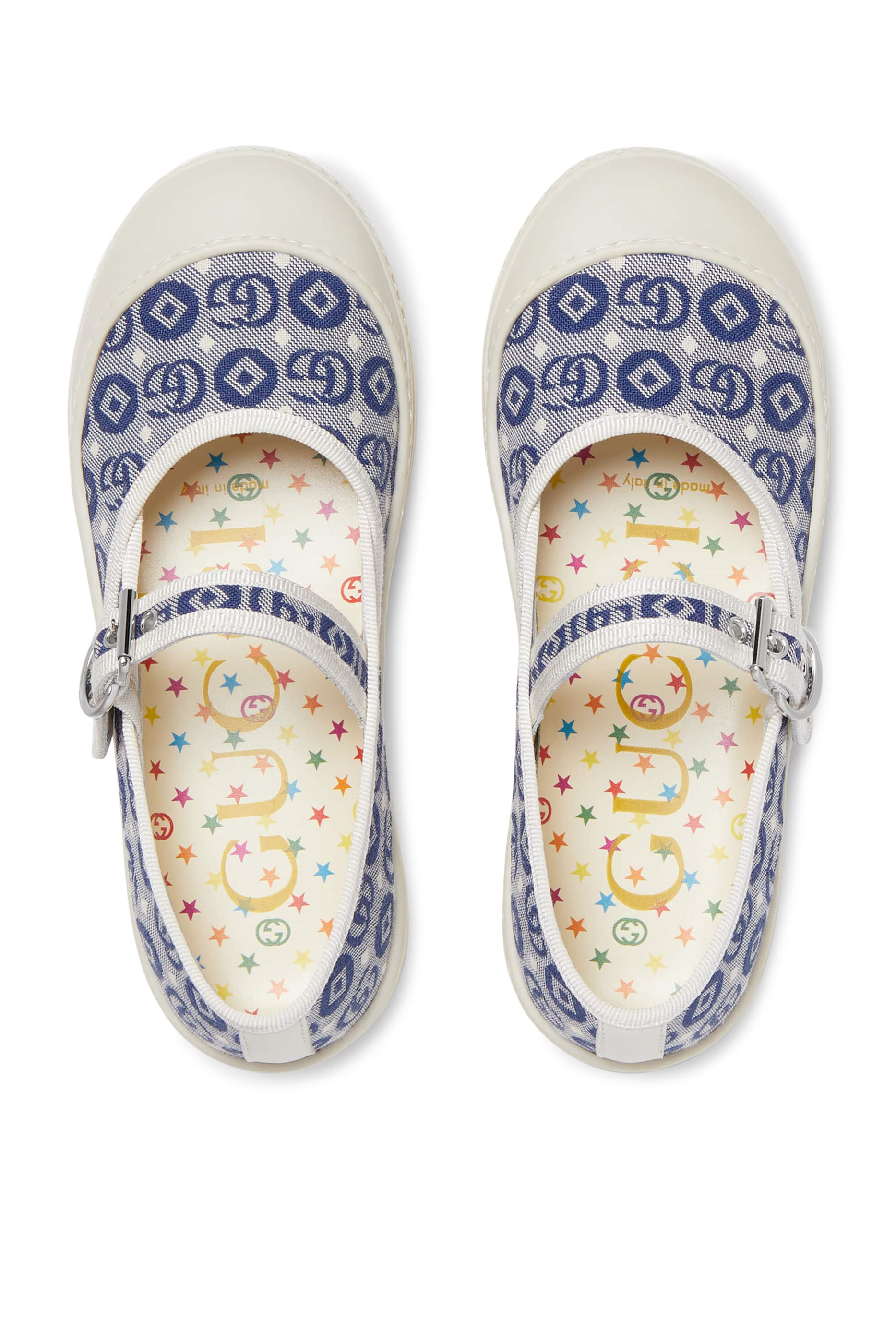 Kids Double G Canvas Ballet Flats