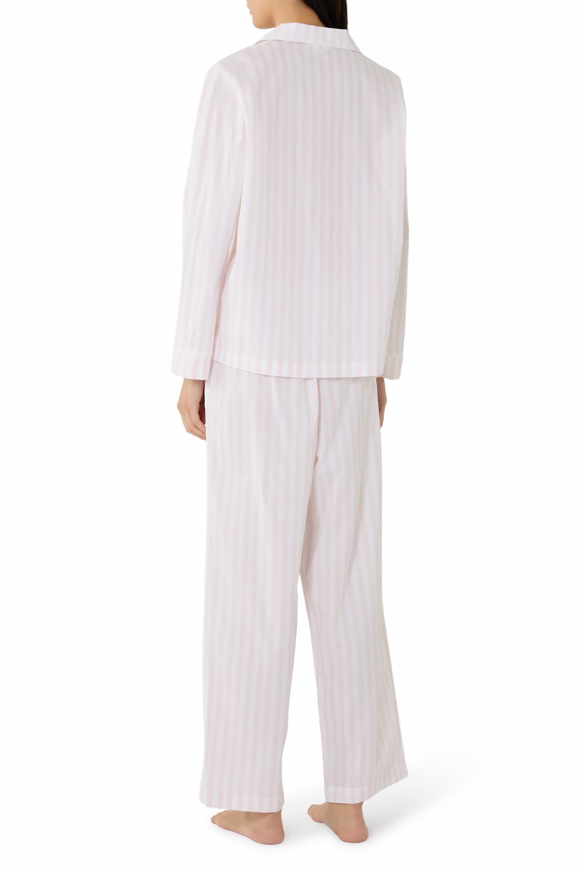 Organic Cotton Poplin Stripe Pyjama Set  