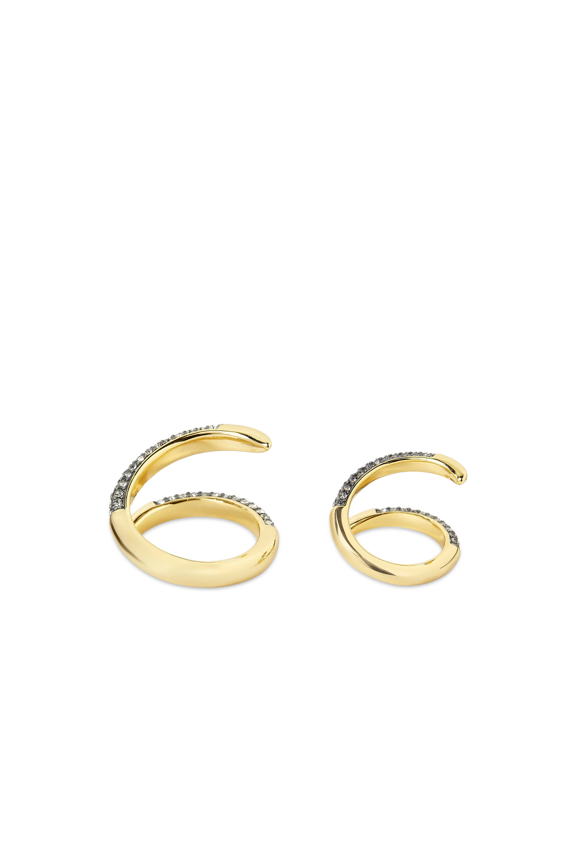 Vesey Duo Ring, 12K Gold Plated Brass  & Crystals