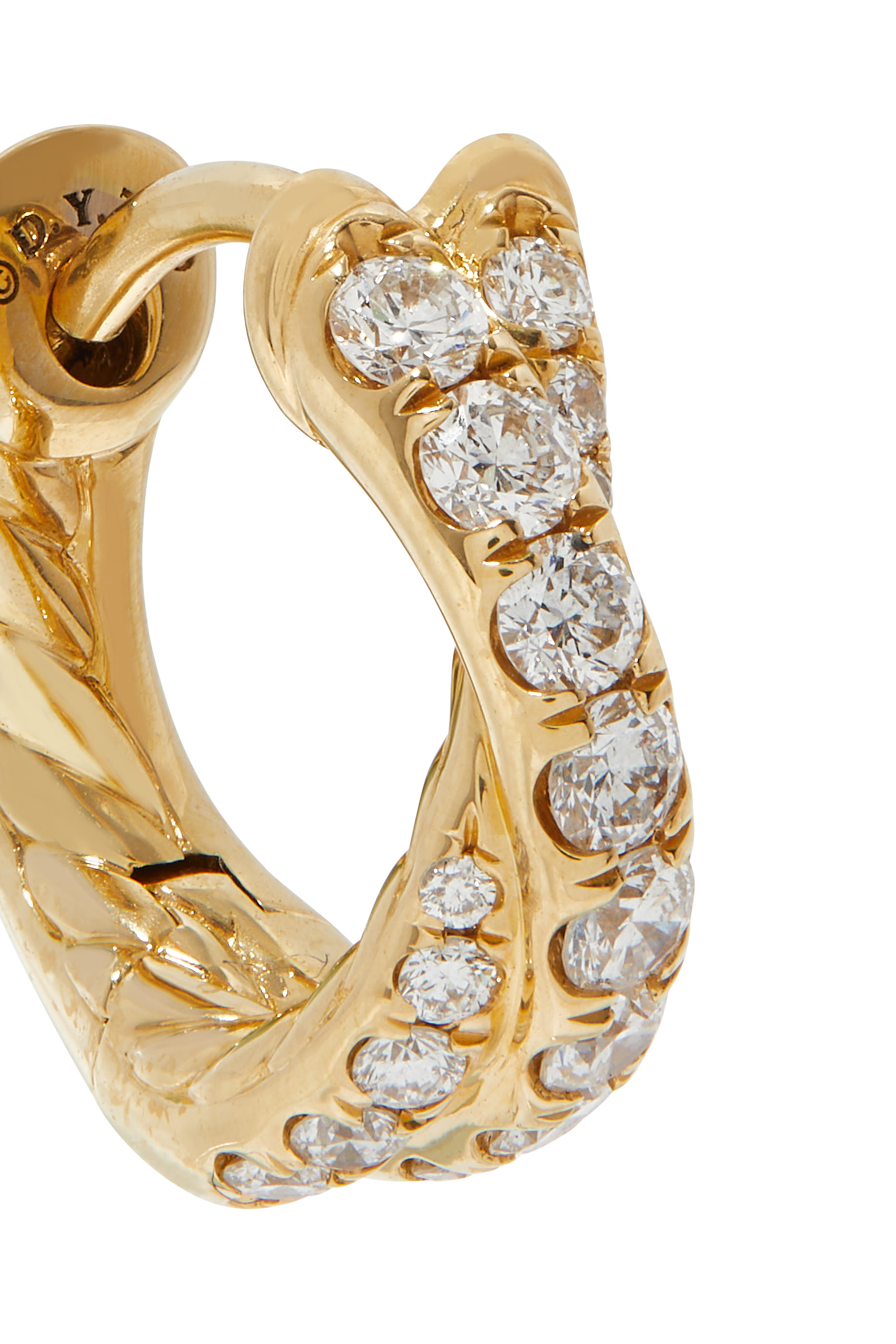 Pavé Crossover Hoop Earrings