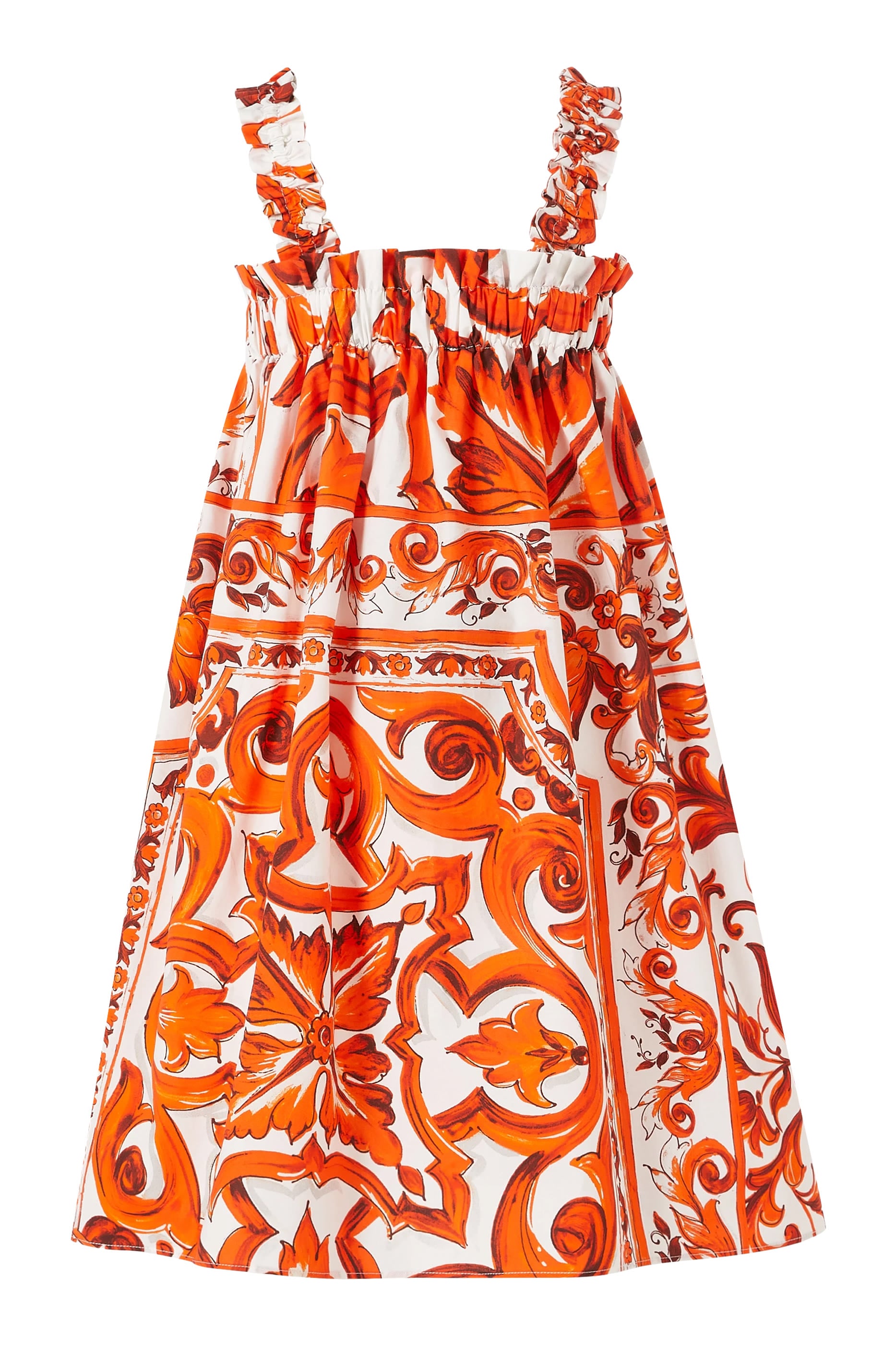 Kids Majolica-Print Dress