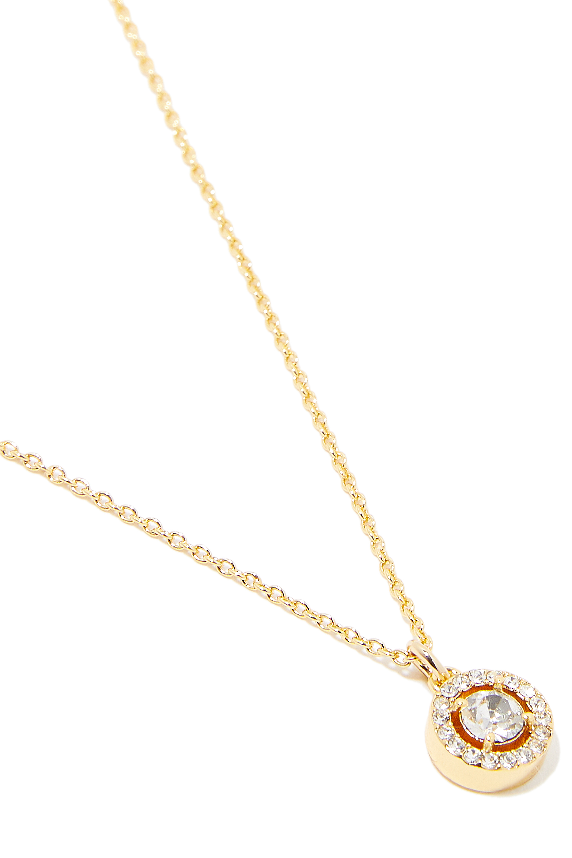 Pave Halo Pendant Necklace
