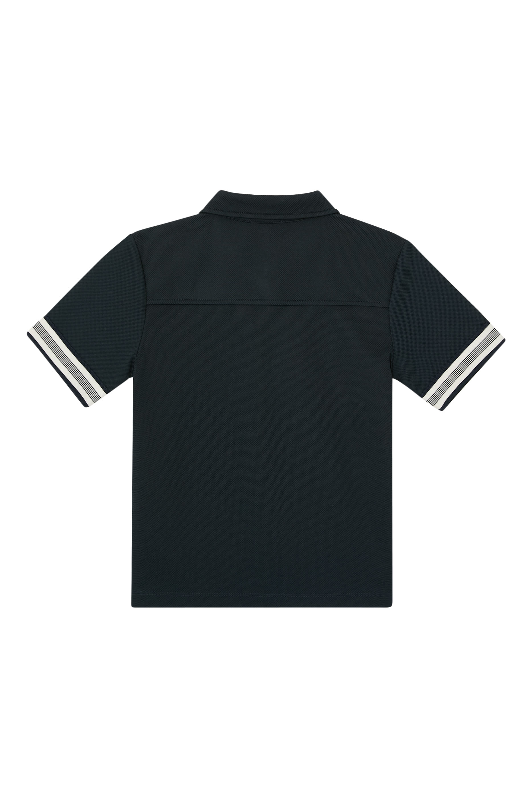 Kids Textured Half Zip Polo Shirt 