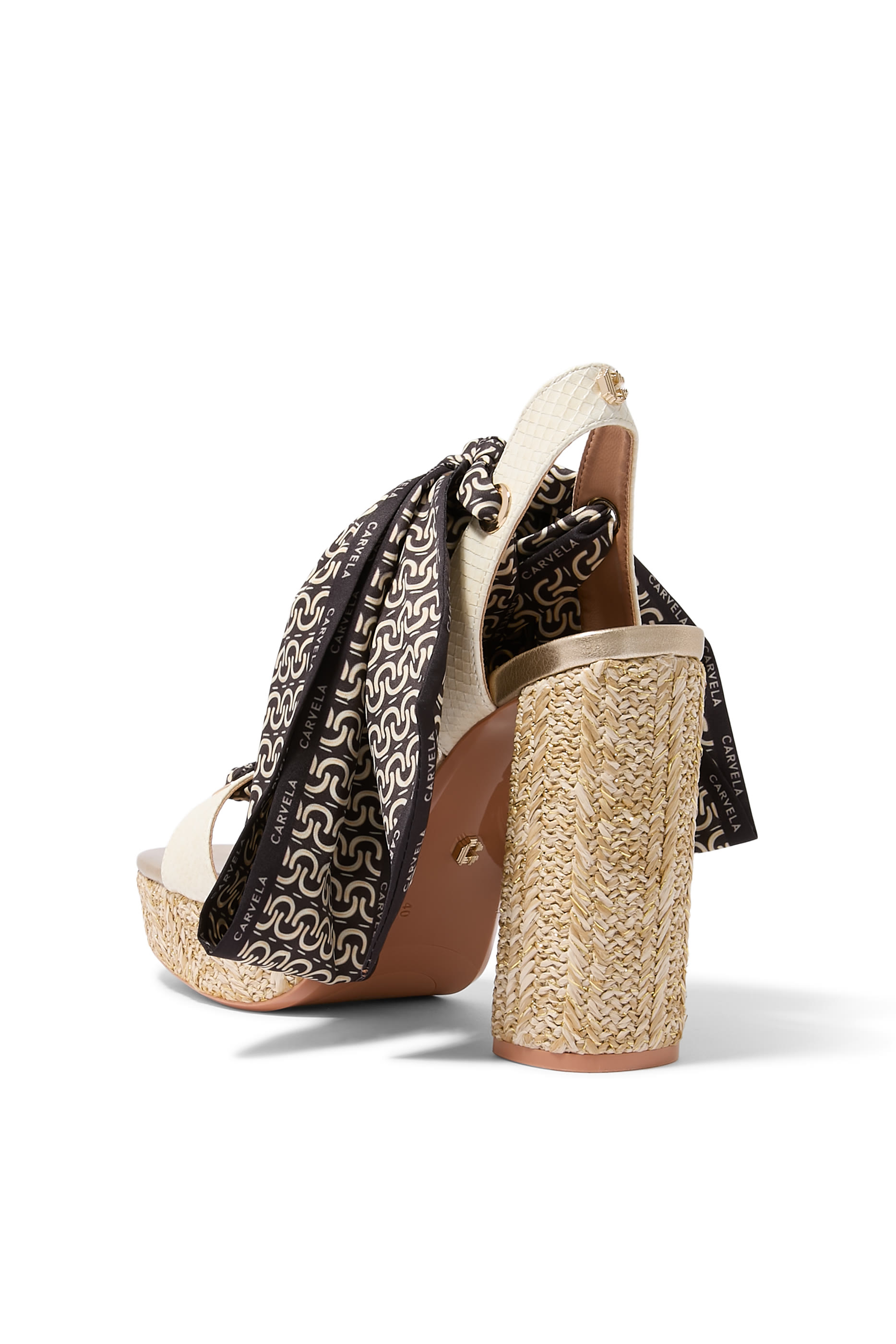 Sorrento Scarf Platform Heels