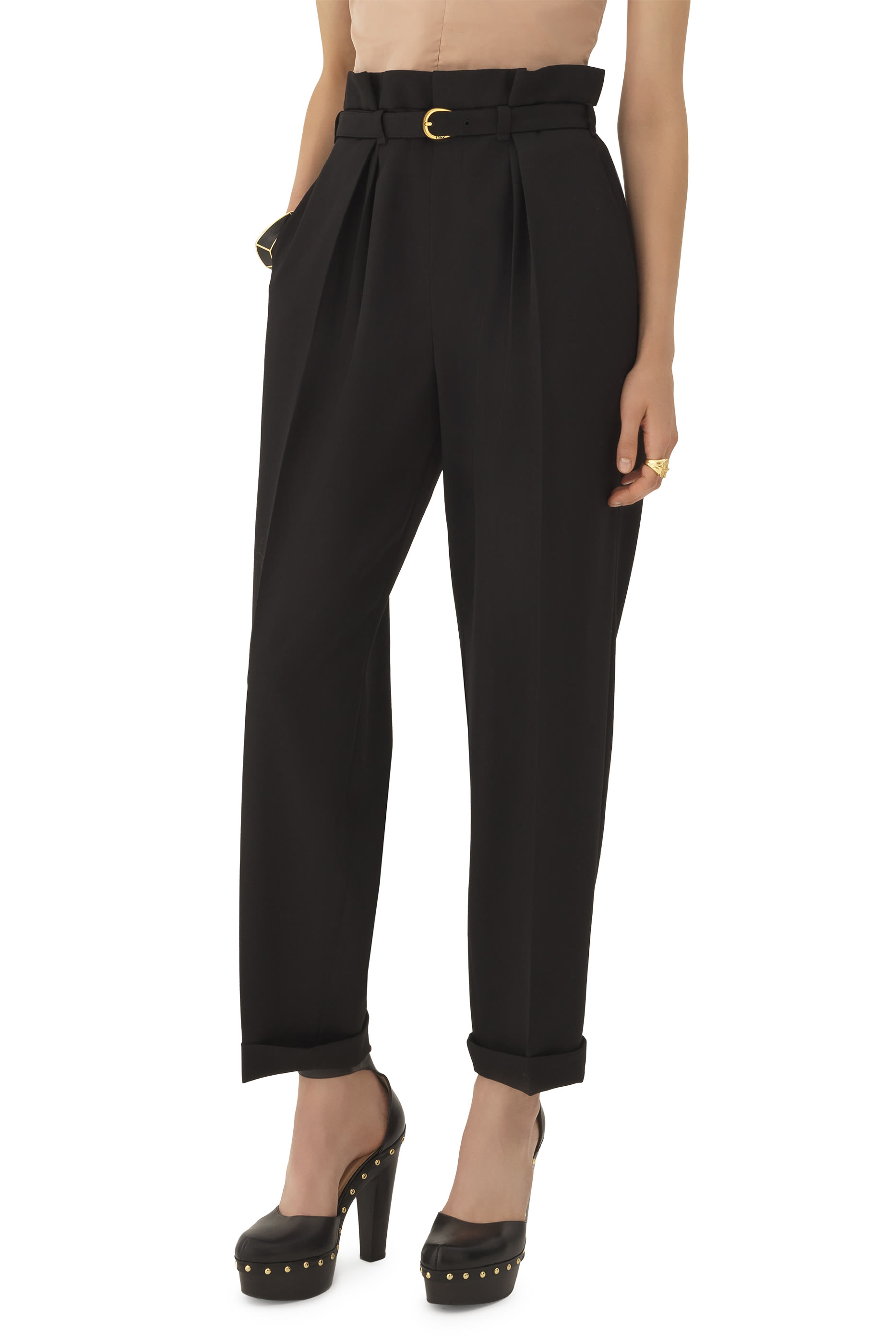 High-Rise Wide-Leg Trousers