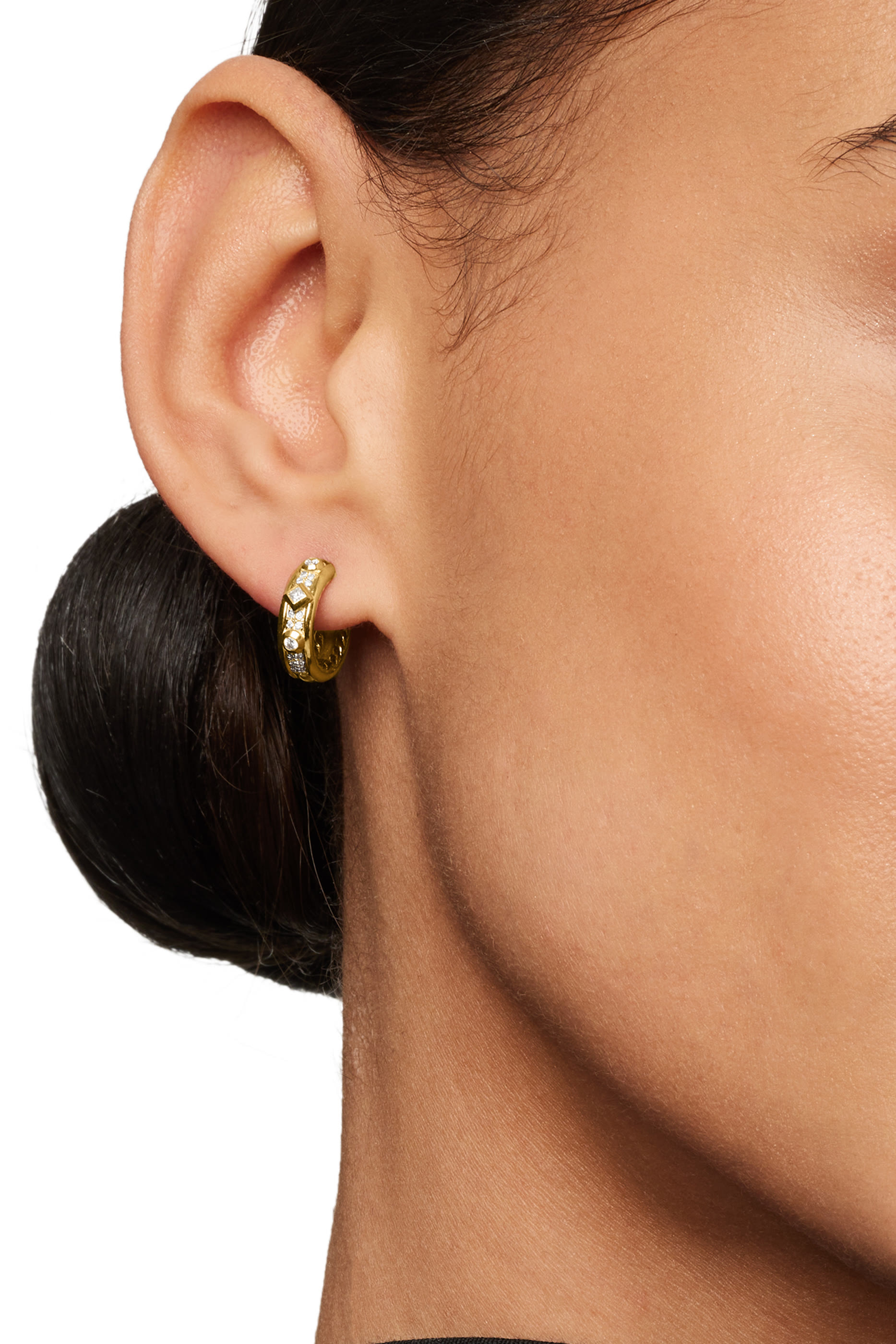 Modern Renaissance Huggie Hoop Earrings