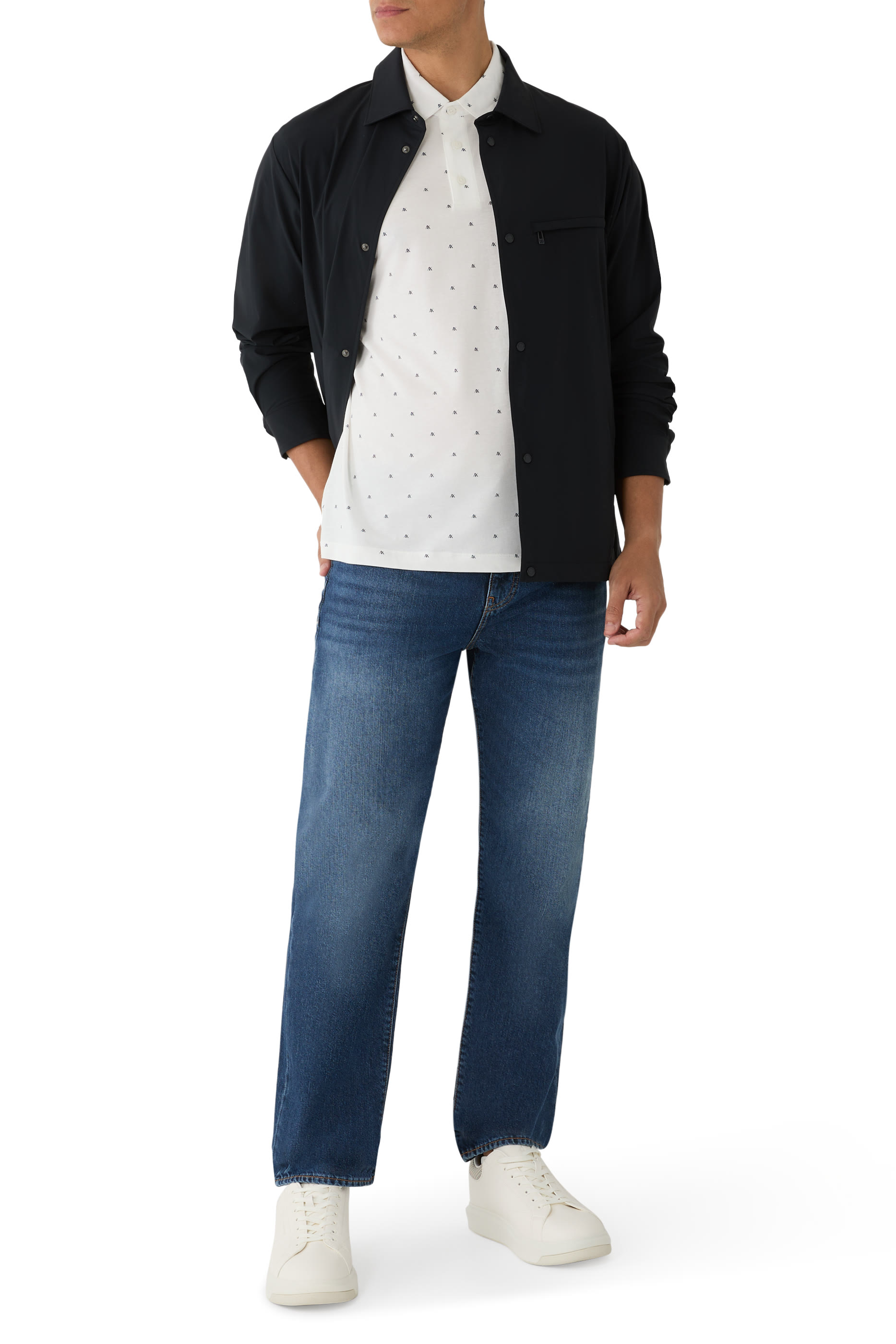 Logo Pattern Polo Shirt