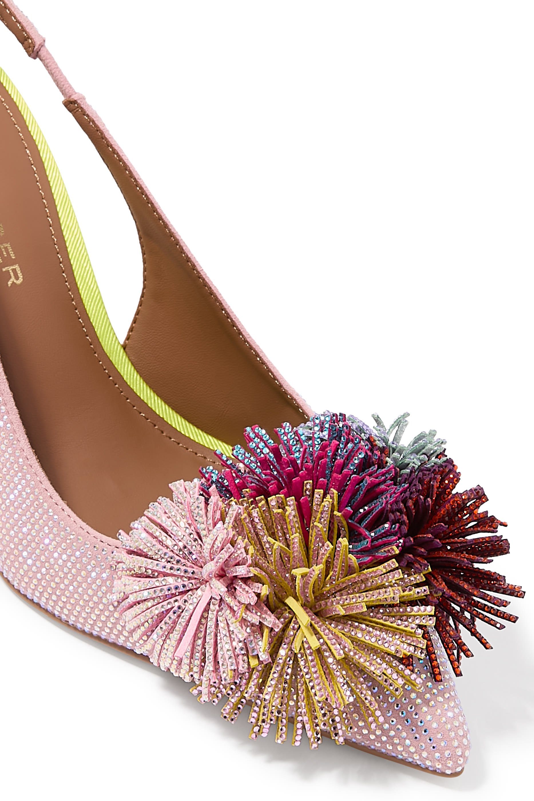 Pom Pom 90 Slingback Heels 