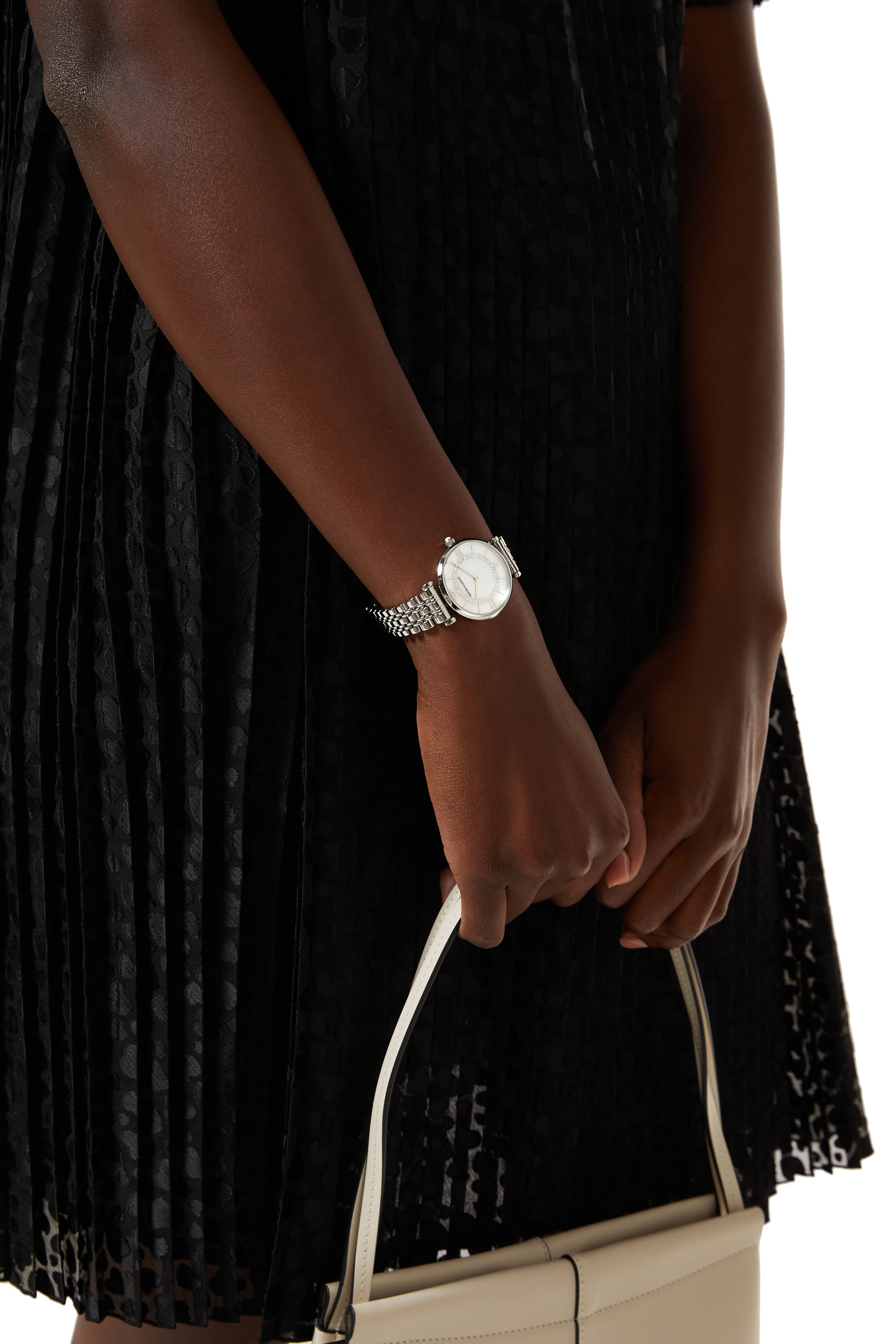 Gianni T-Bar Silver Tone Watch